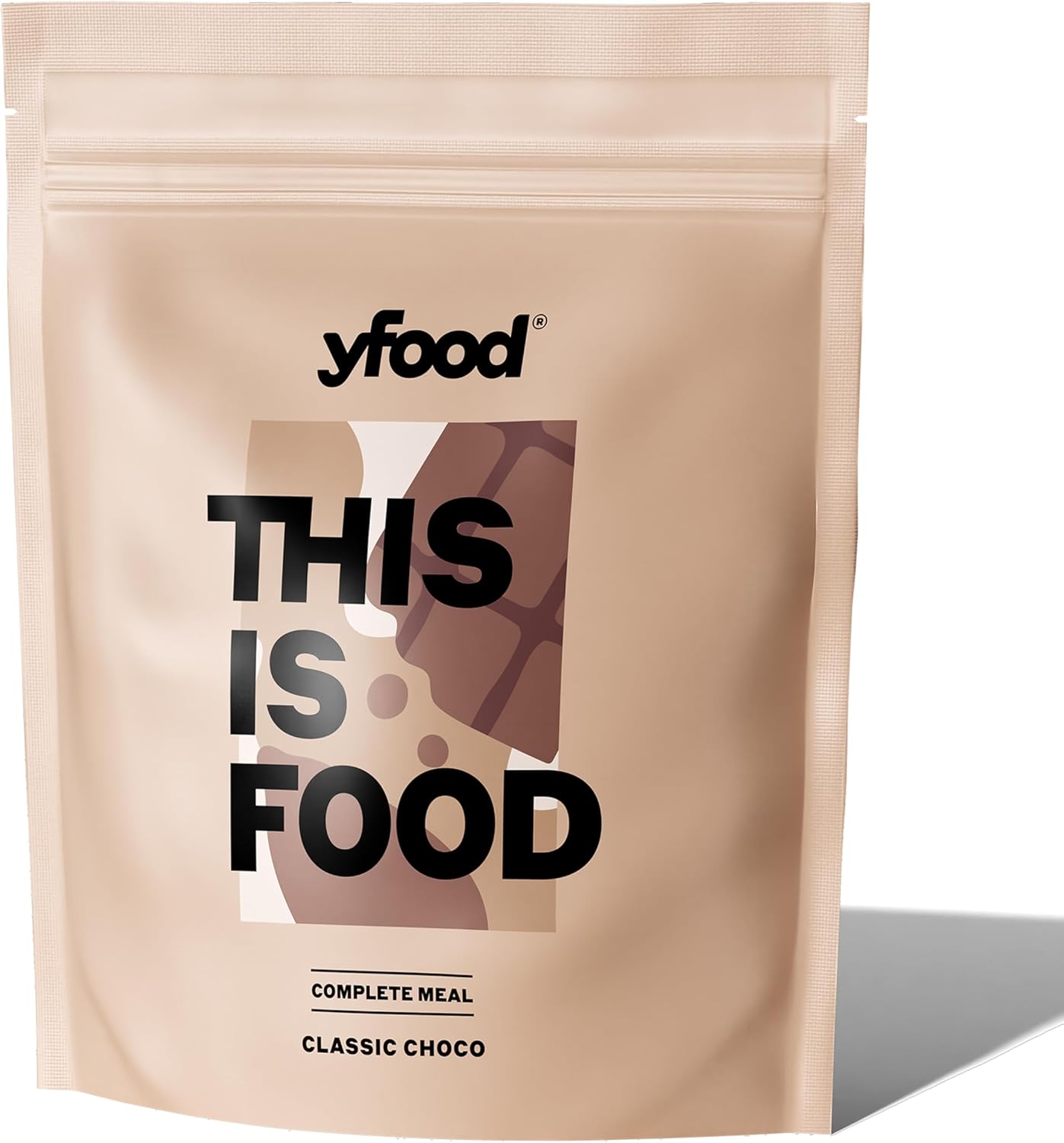Yfood Classic Choco Powder Drinking Meal - 12 Meals, Gluten-Free, 25G Protein Per Serving