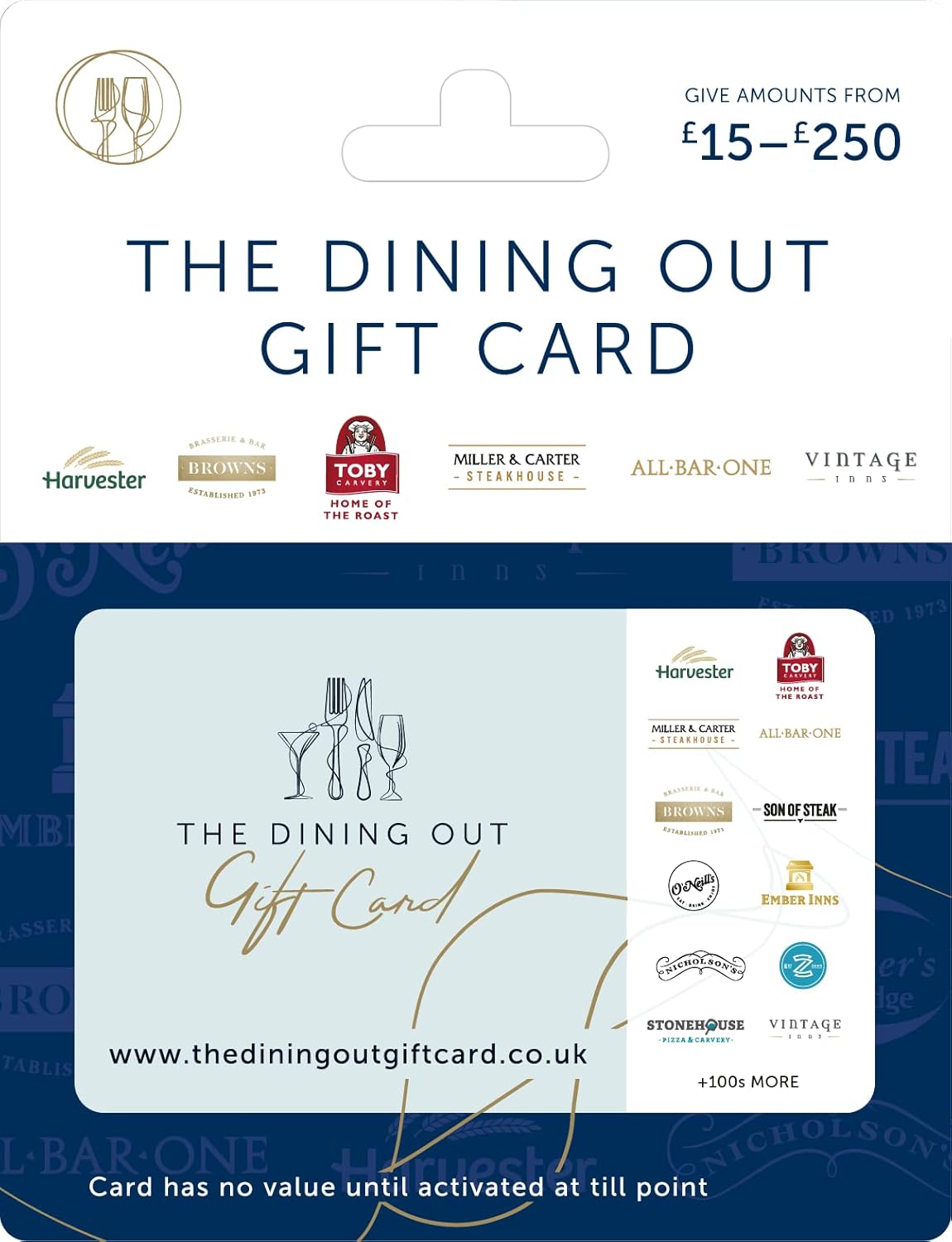 Mitchells & Butlers The Dining Out Gift Card - Delivered By Post