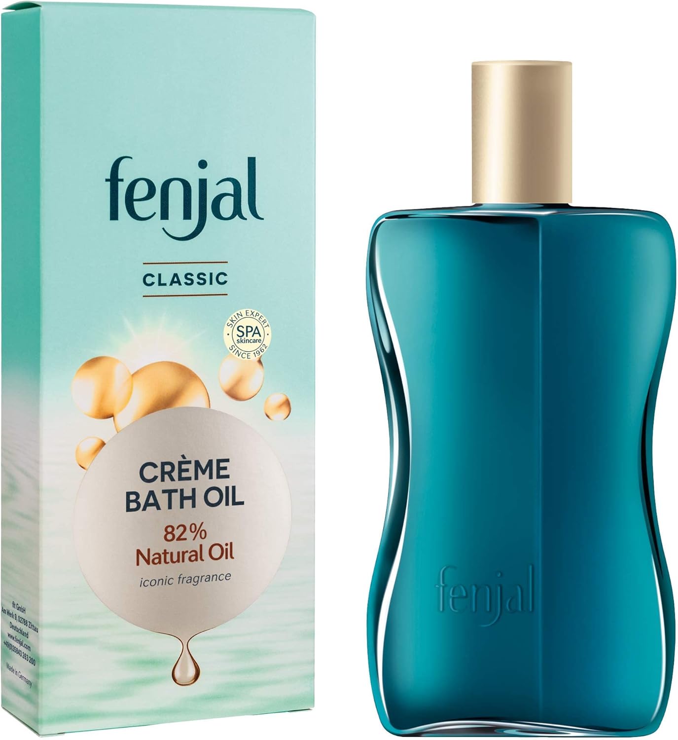Fenjal Classic Luxury Crème Bath Oil 125Ml - Gentle Skin Cleanser With Natural Oils