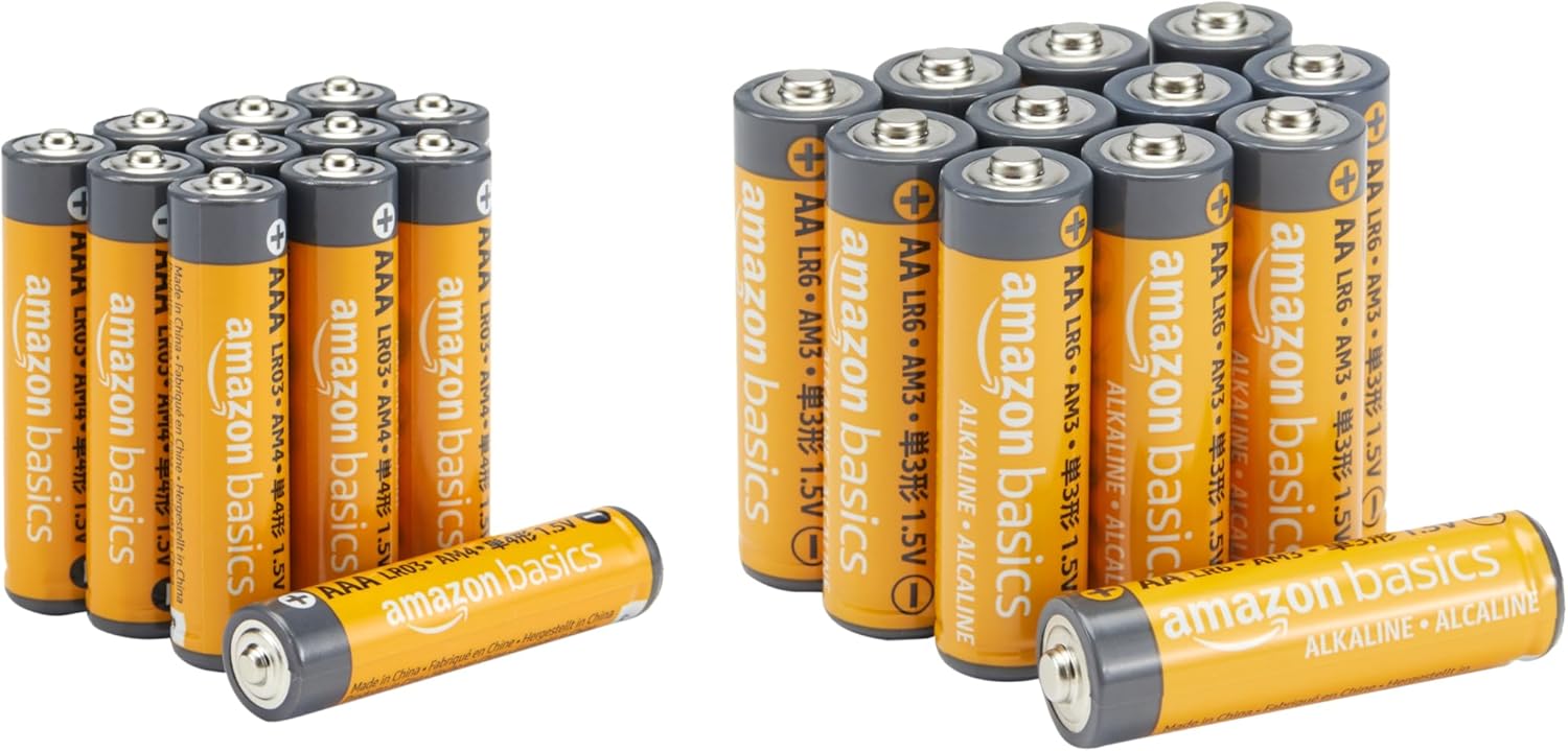 Amazon Basics High-Performance Alkaline Batteries 24-Pack (12 Aa + 12 Aaa)