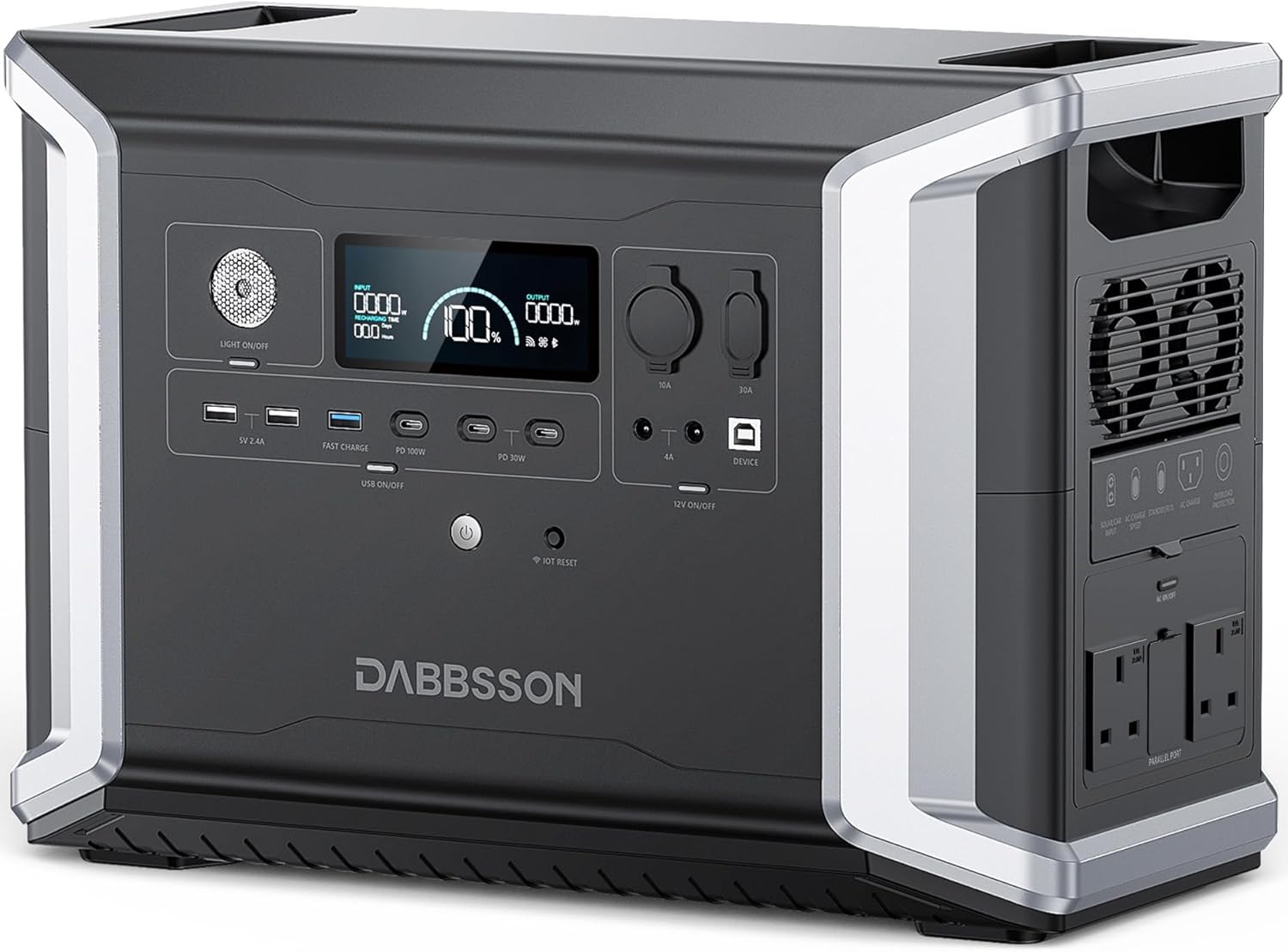 Dabbsson Dbs2300 Portable Power Station 2330Wh Ev Semi-Solid State Lifepo4 Battery Backup