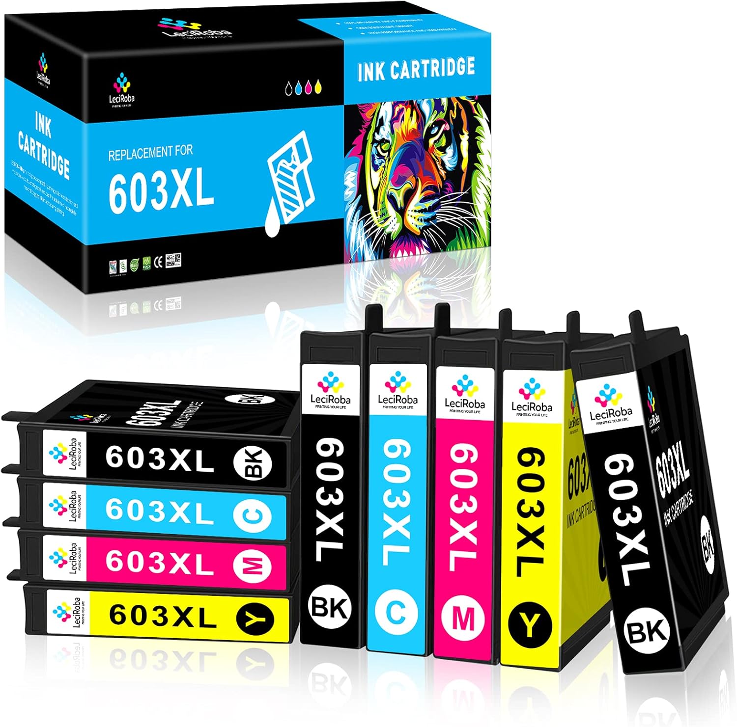 Epson Compatible 603Xl Ink Cartridges By Leciroba - 9 Pack For Xp-2100, Xp-3100, Workforce Series Printers