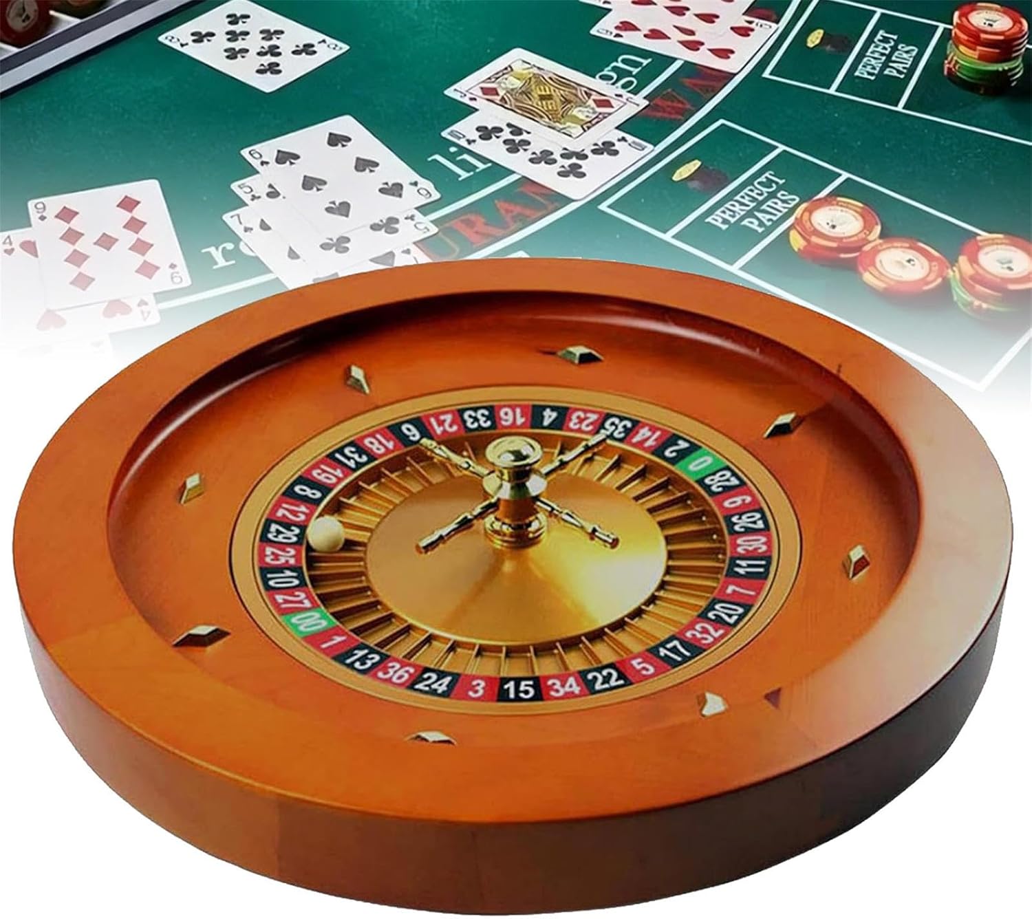 Heaxiy Deluxe Wooden Roulette Wheel Set, 18