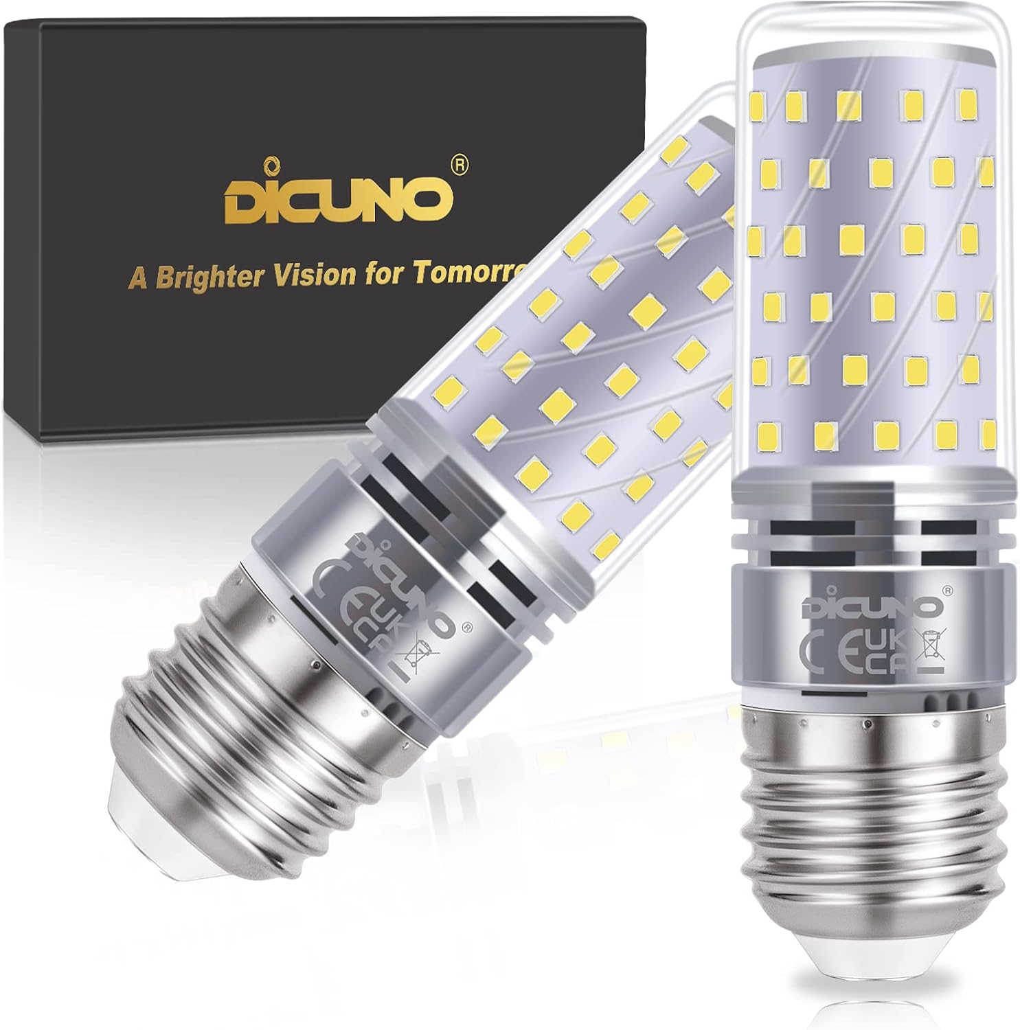 Dicuno E27 10W Led Bulb, Cool White 6000K, 130W Incandescent Equivalent