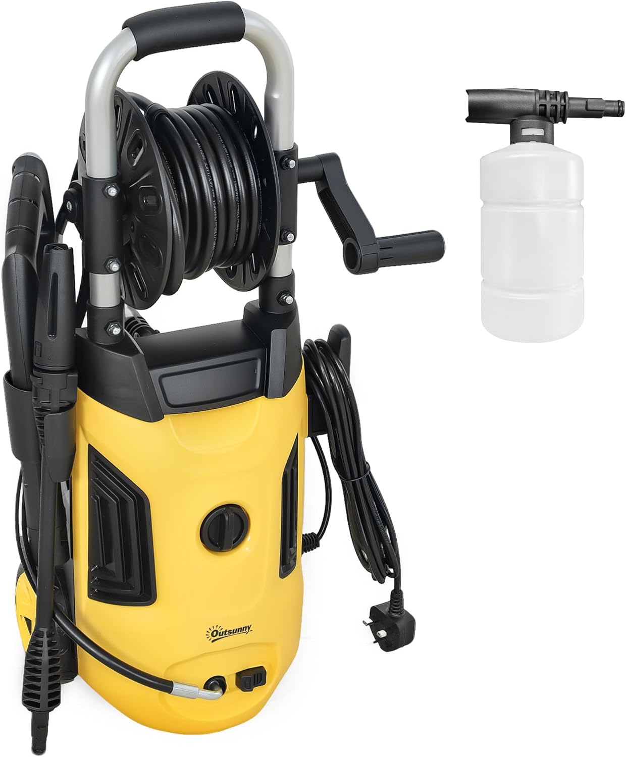 Outsunny 1800W High Pressure Washer, 150 Bar, Portable Power Cleaner