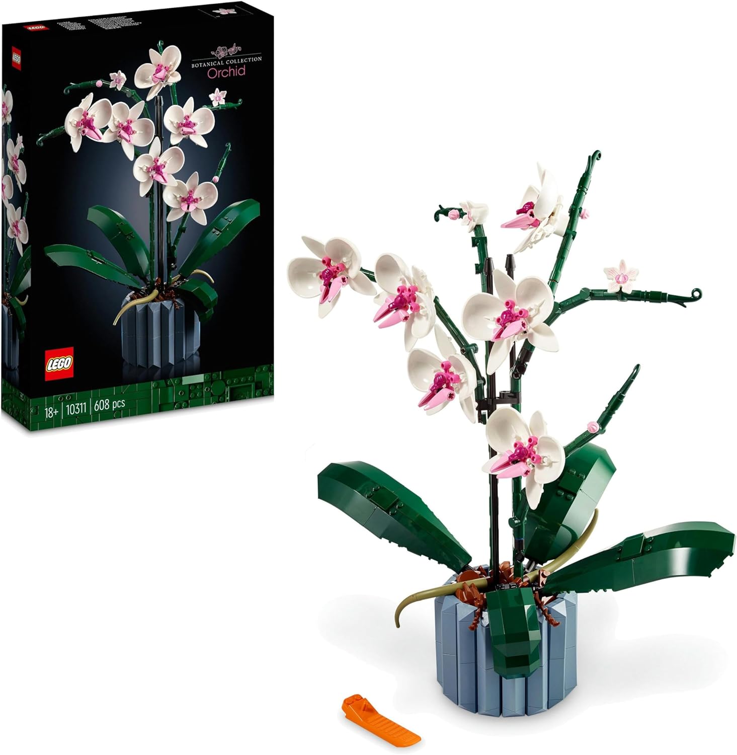 Lego Botanicals Orchid 10311 - Artificial Plant Set With Buildable Vase