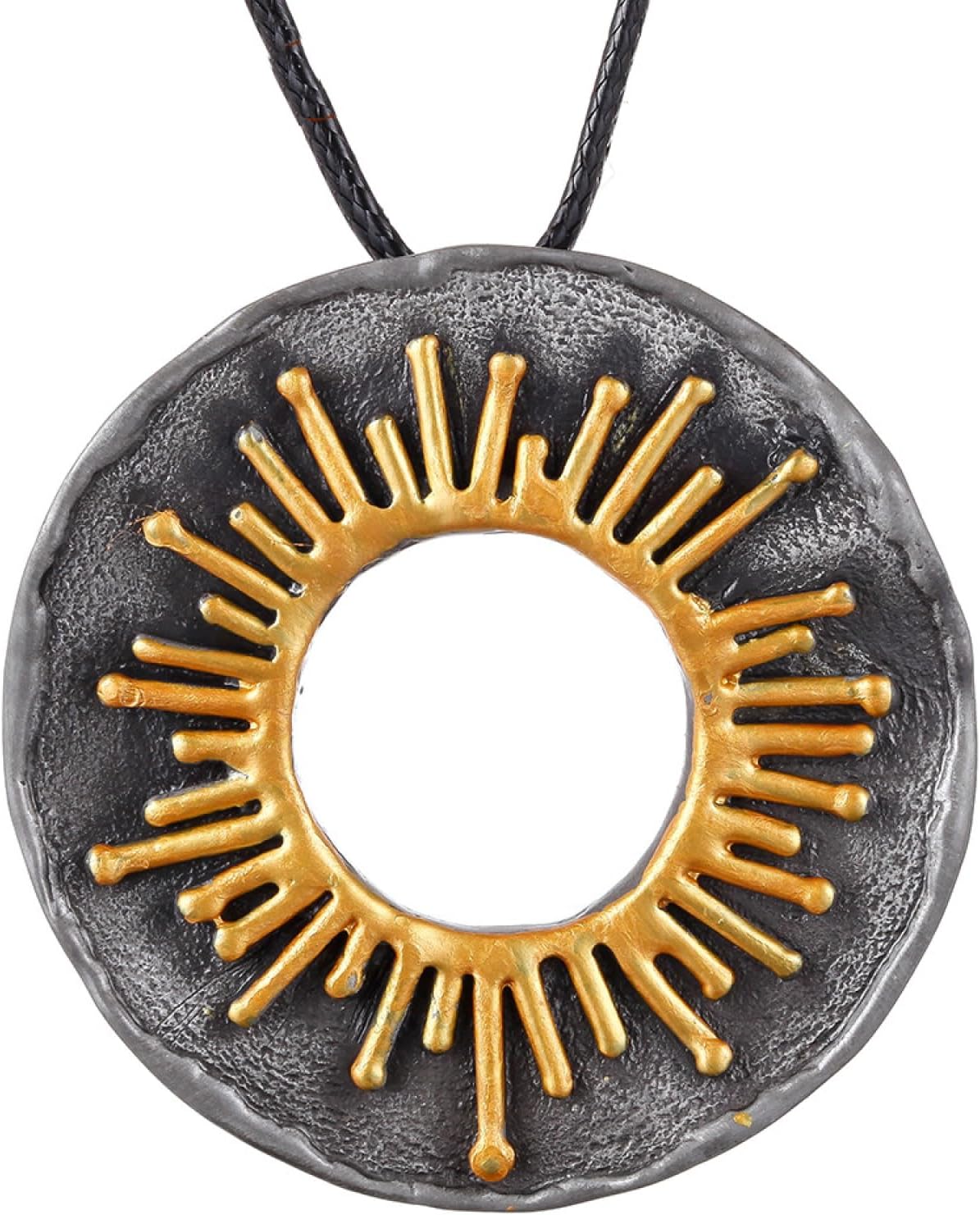 Bisonblue Vintage Round Pendant Necklace For Women