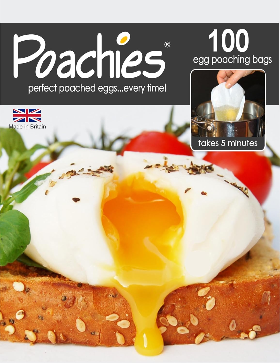 Poachies Egg Poaching Bags, Pack Of 100, 17 X 13.5 X 3 Cm