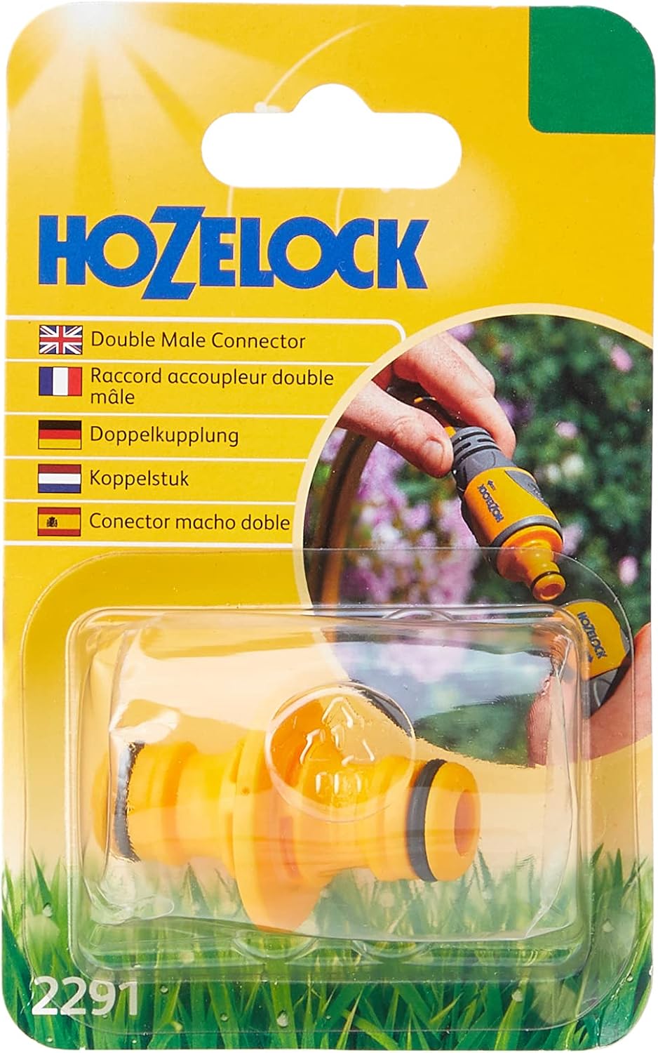 Hozelock 2291 Double Male Connector For Garden Hoses