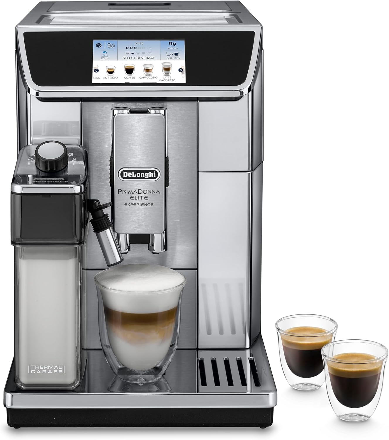 De'longhi Primadonna Elite Experience Ecam650.85.Ms Automatic Bean To Cup Coffee Machine, Stainless Steel, Silver