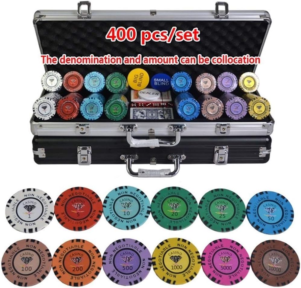 Tx Girl 100-500Pcs Casino Poker Chip Set With Metal Box & Accessories