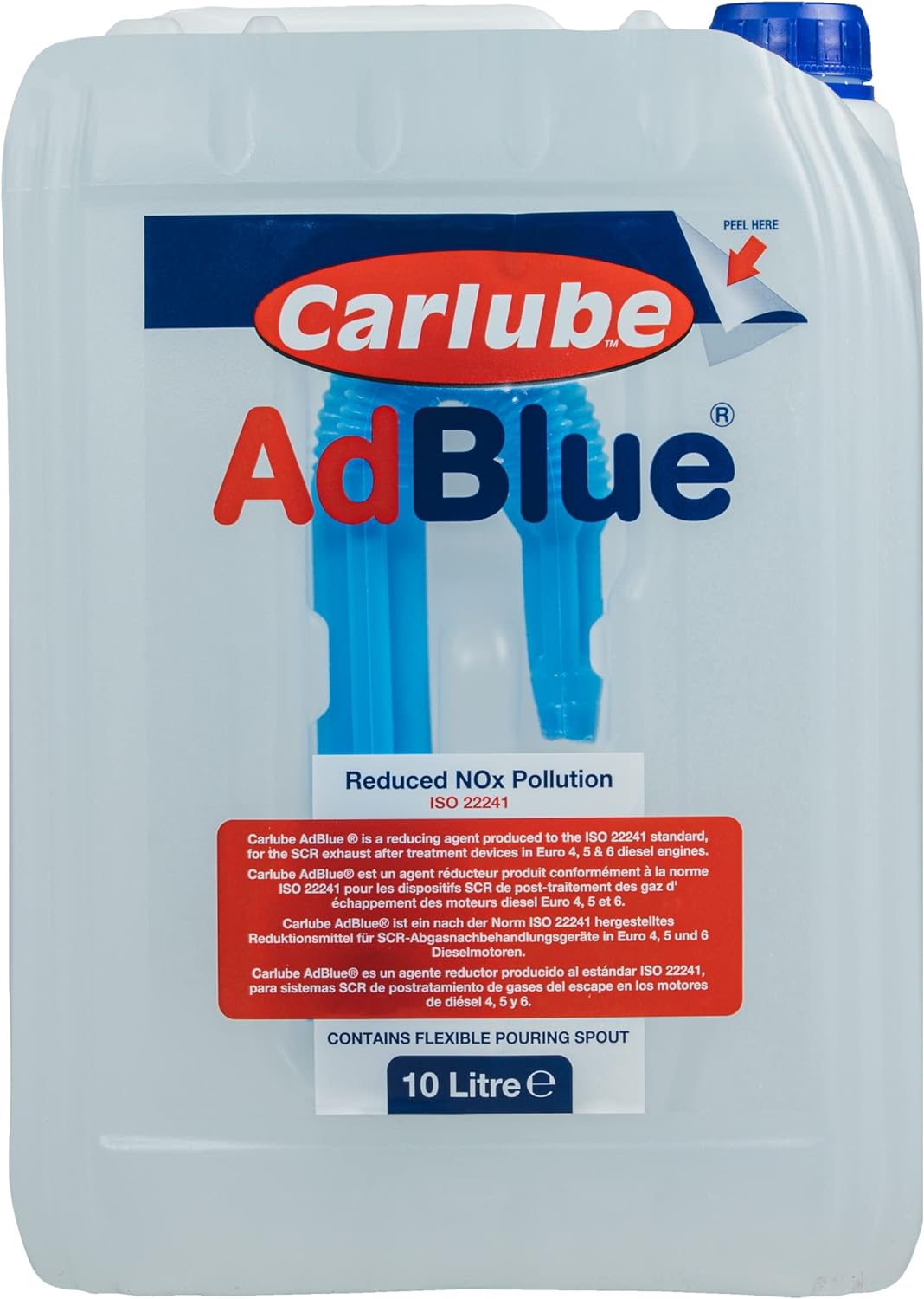 Carlube Adblue 10L Diesel Exhaust Fluid With Integrated Easy Pour Spout