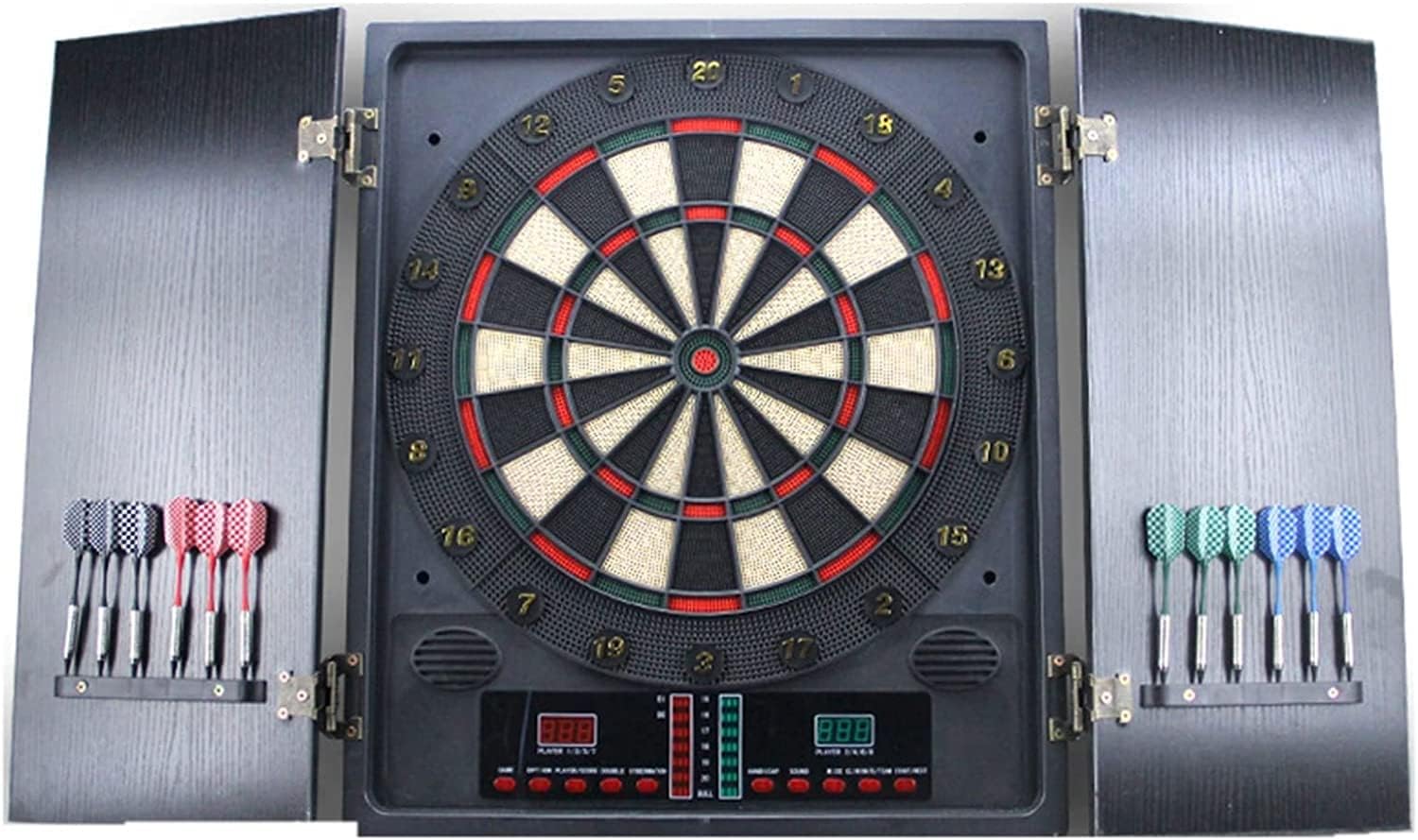 Cfdzcp Electronic Dart Board Cabinet Set With Integrated Scoreboard And Dart Storage