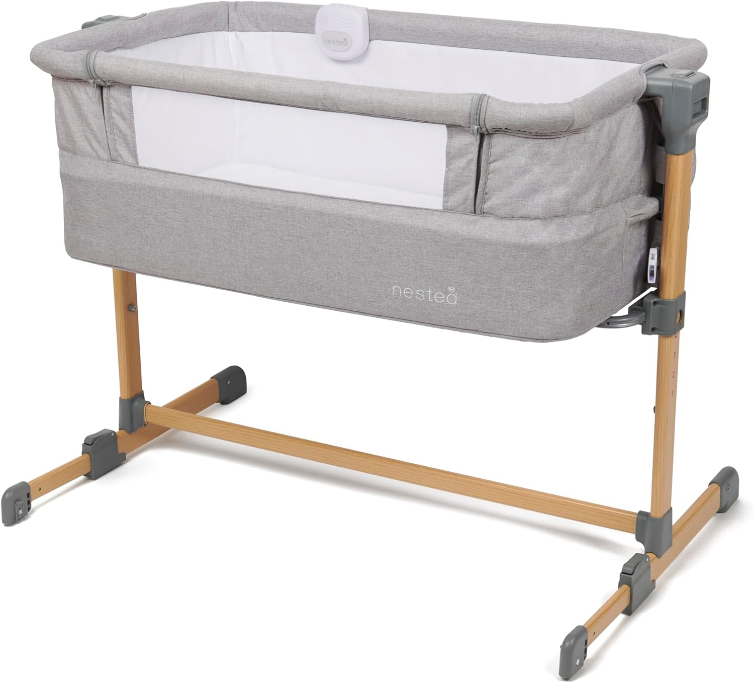 Babylo Sleep N Dream Co-Sleeper With Vibration And Sound (Ea12383) - Wood Look Crib