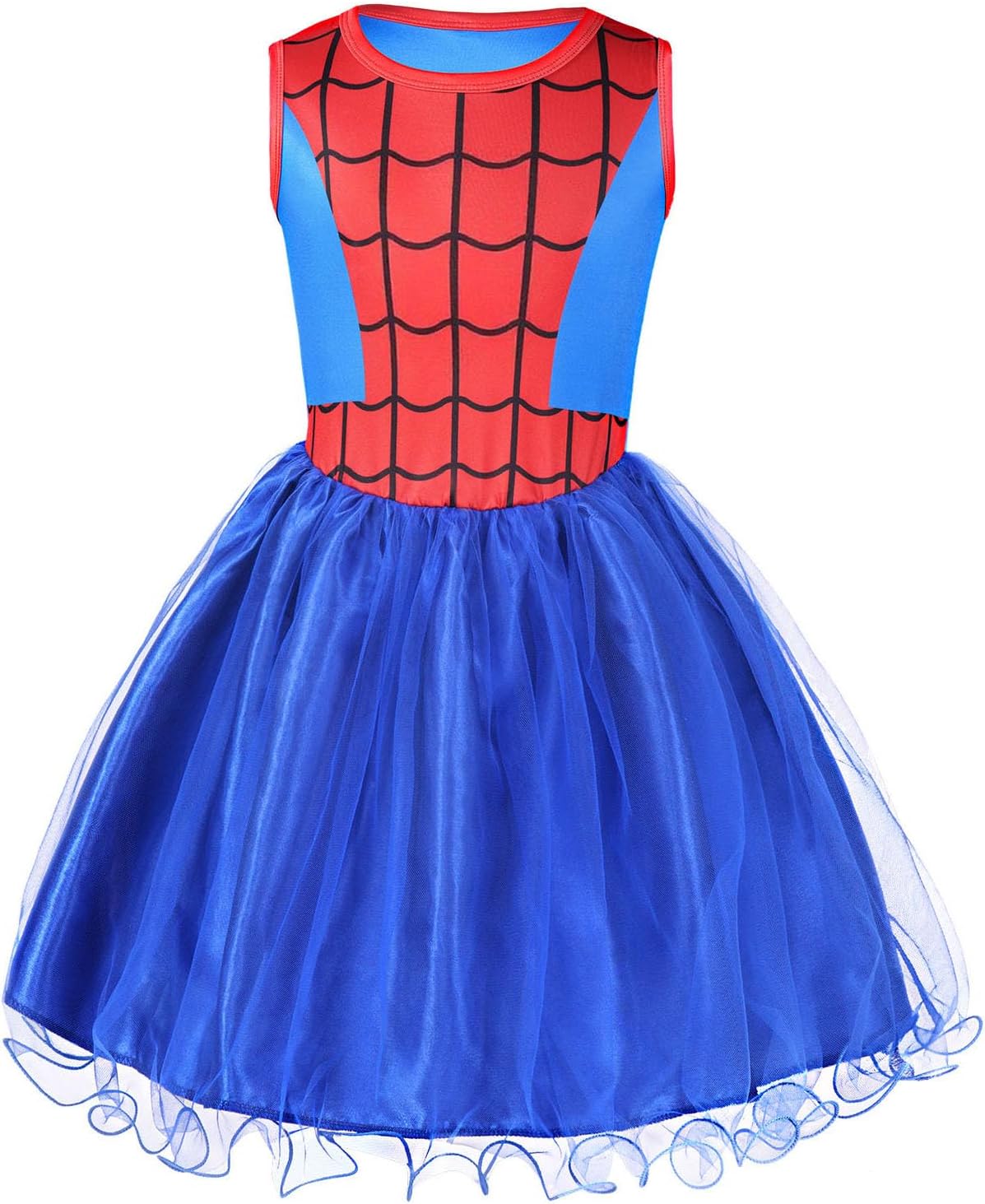 Aomig Spider-Girl Costume, Deluxe Halloween Superhero Outfit With Mask For Kids