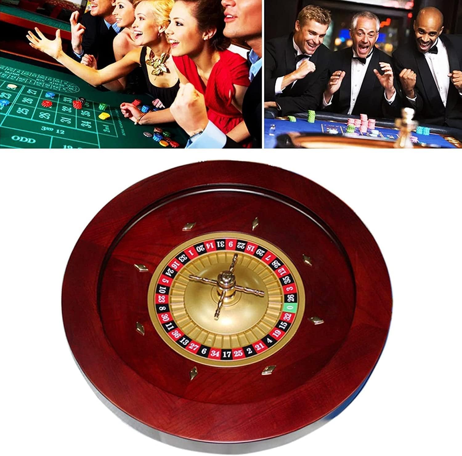 Cfdzcp 18 Inch Roulette Wheel Set With Single-Zero Layout