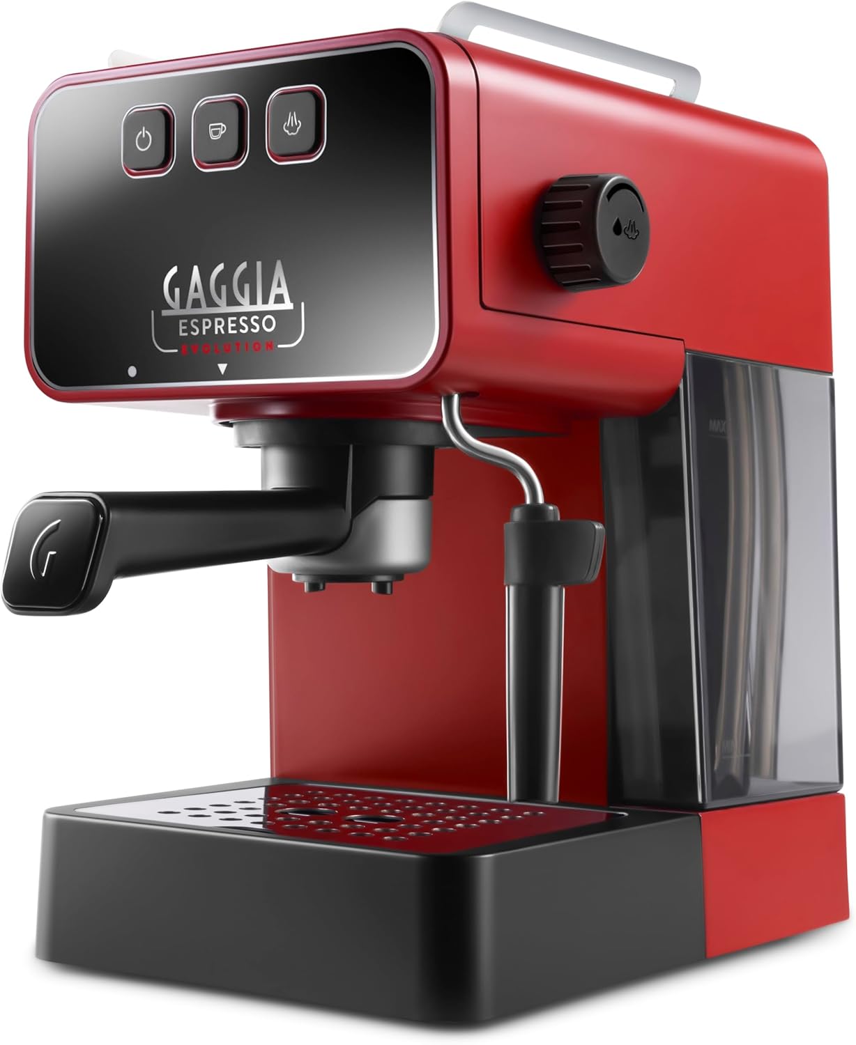 Gaggia Eg2115/03 Espresso Evolution Manual Coffee Machine With Milk Frother, Lava Red