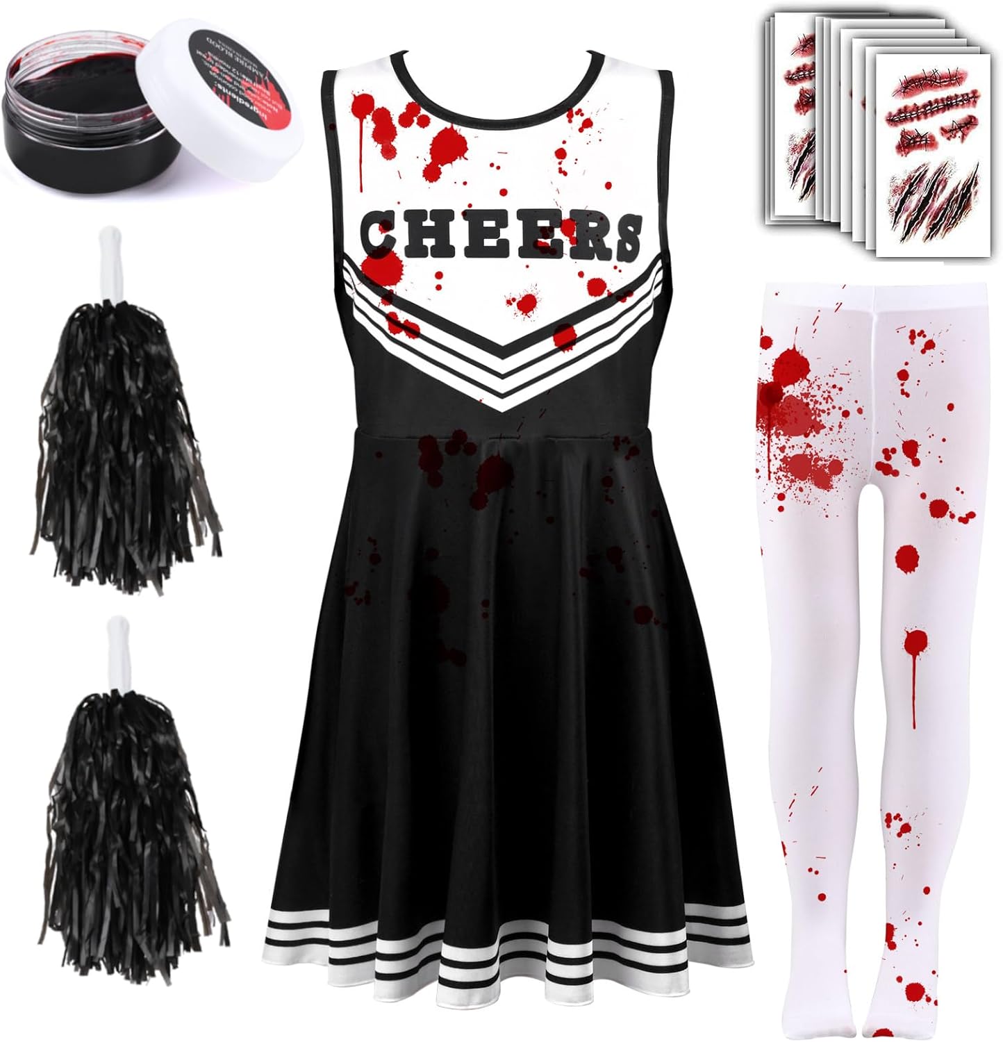 Kavoc Zombie Cheerleader Costume Set For Girls - Kavoc-Zombie-Cheerleader-001