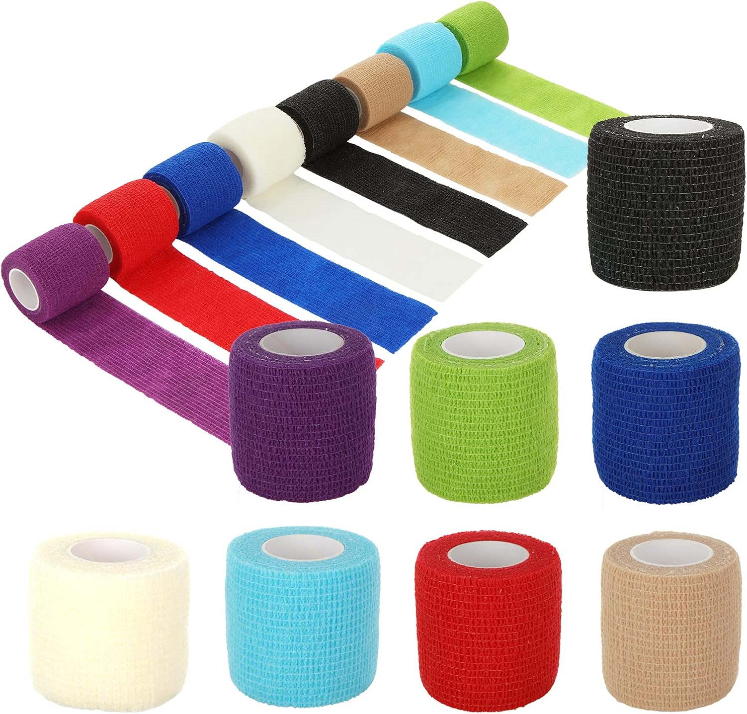 Aselected Self-Adhesive Bandage - 8 Rolls, Breathable, Stretchable & Easy To Apply
