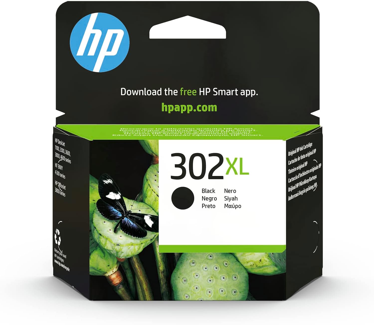 Hp F6U68Ae 302Xl High Yield Original Black Ink Cartridge