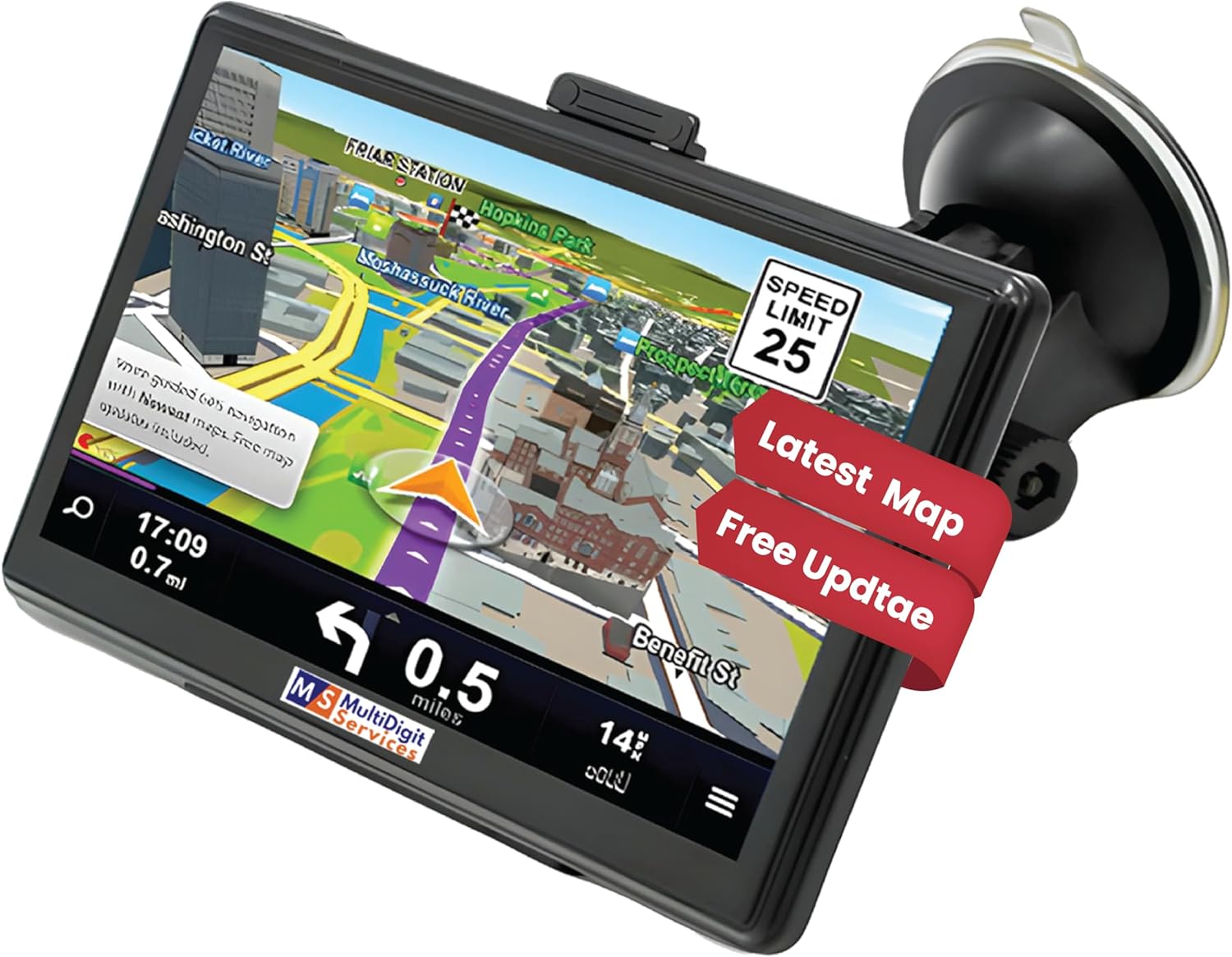 Ms Drive W500 Sat Nav Gps Navigation System 7