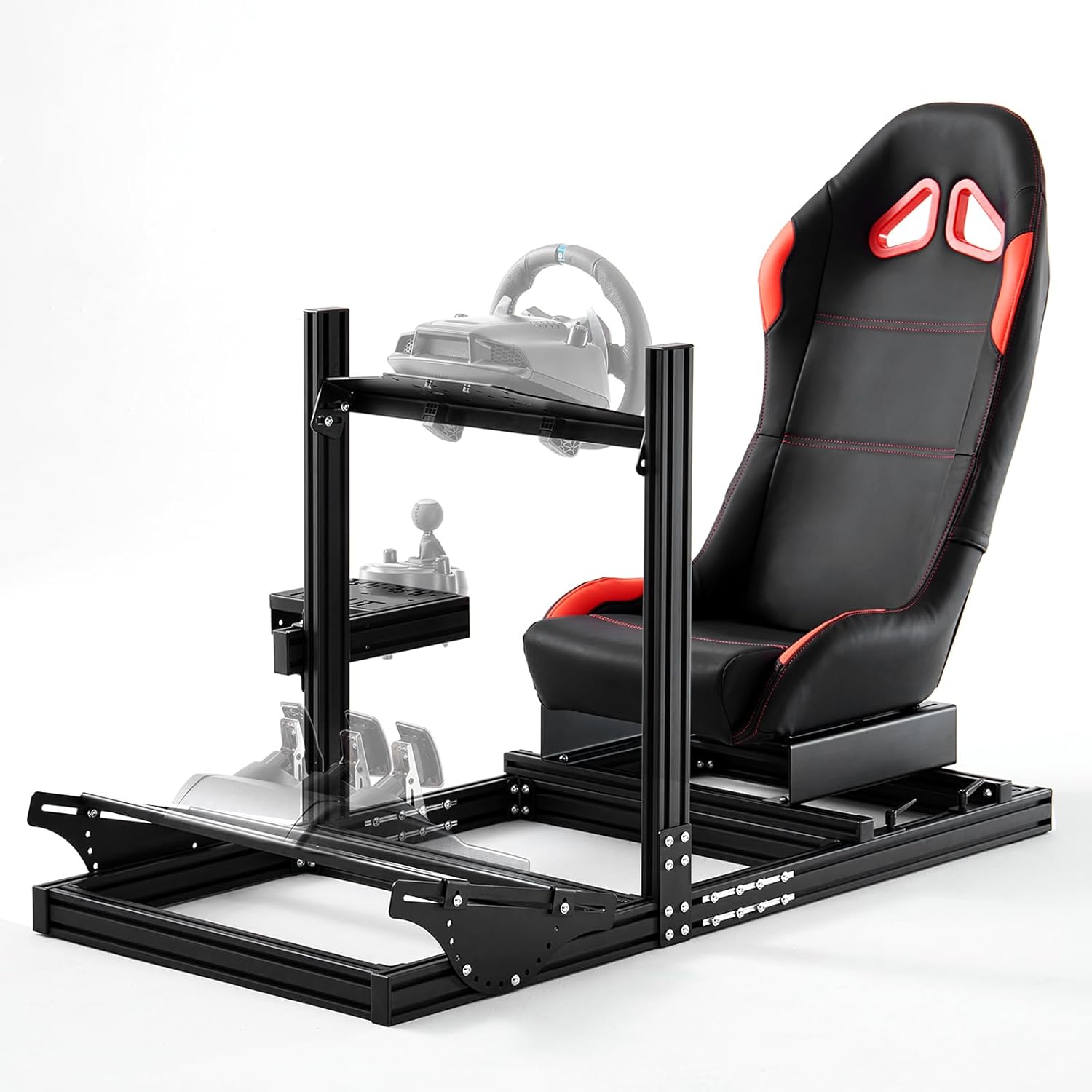 Diwangus Racing Simulator Cockpit Wheel Stand With Seat For Logitech & Thrustmaster Wheels