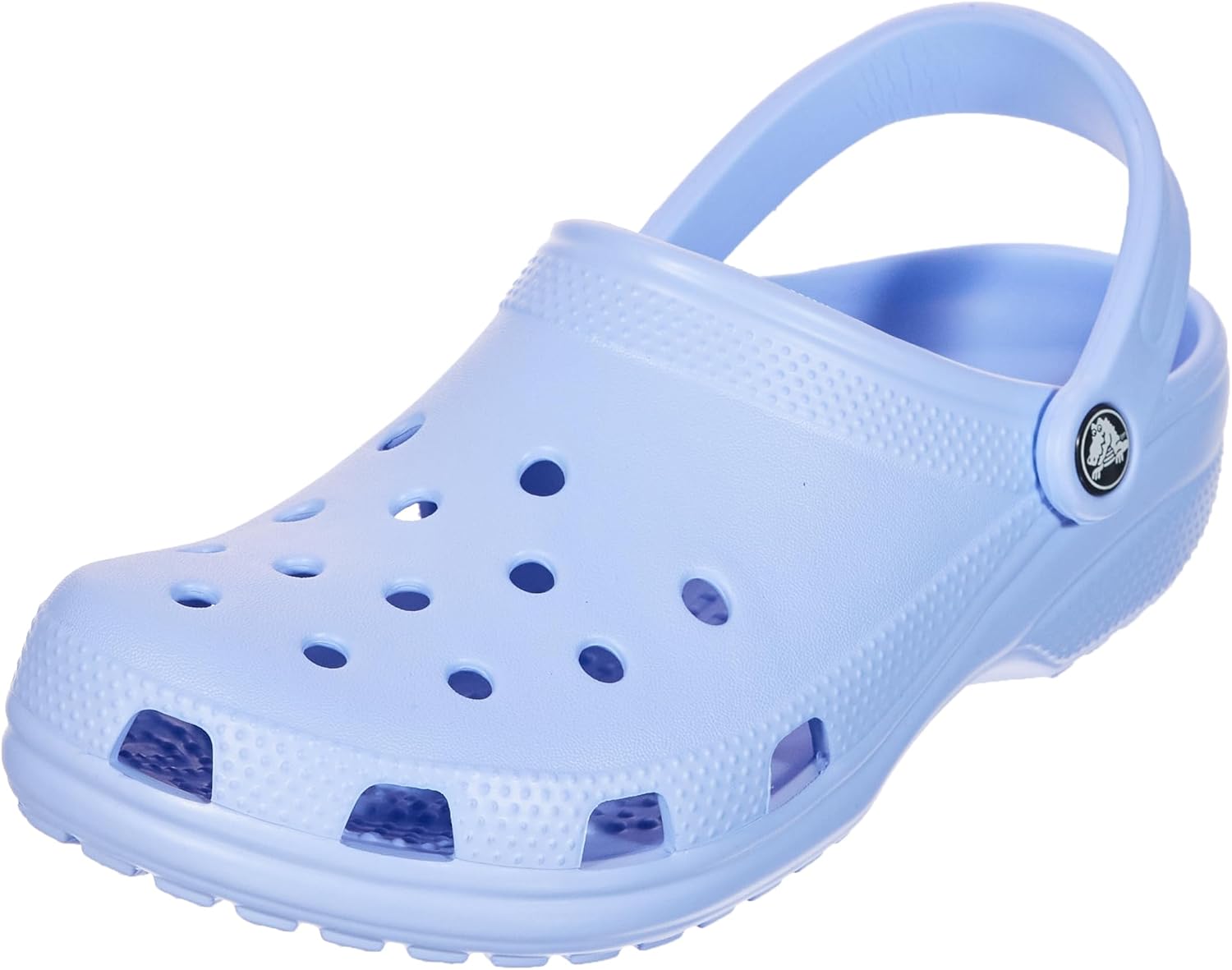Crocs Girls Classic Breathable Glitter Summer Clogs, Moon Jelly, 3 Uk (206992)