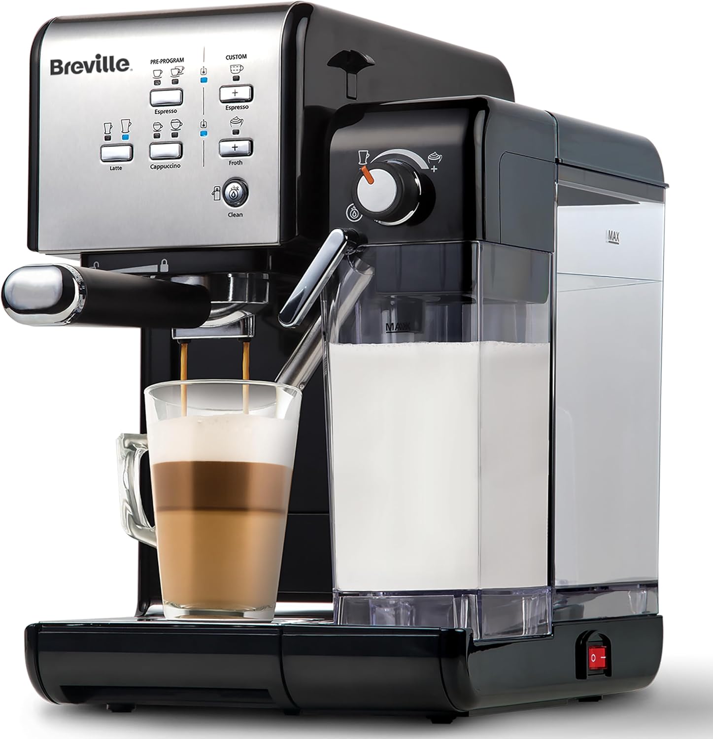 Breville Vcf107 One-Touch Coffeehouse Coffee Machine | Espresso, Cappuccino & Latte Maker