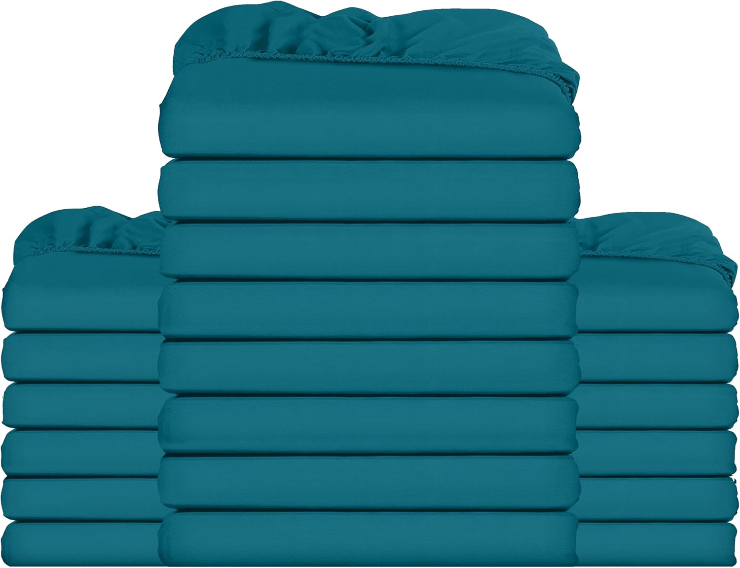 Utopia Bedding Double Fitted Sheets - Denim Blue, 20 Pack, Deep Pocket, Soft Brushed Microfibre
