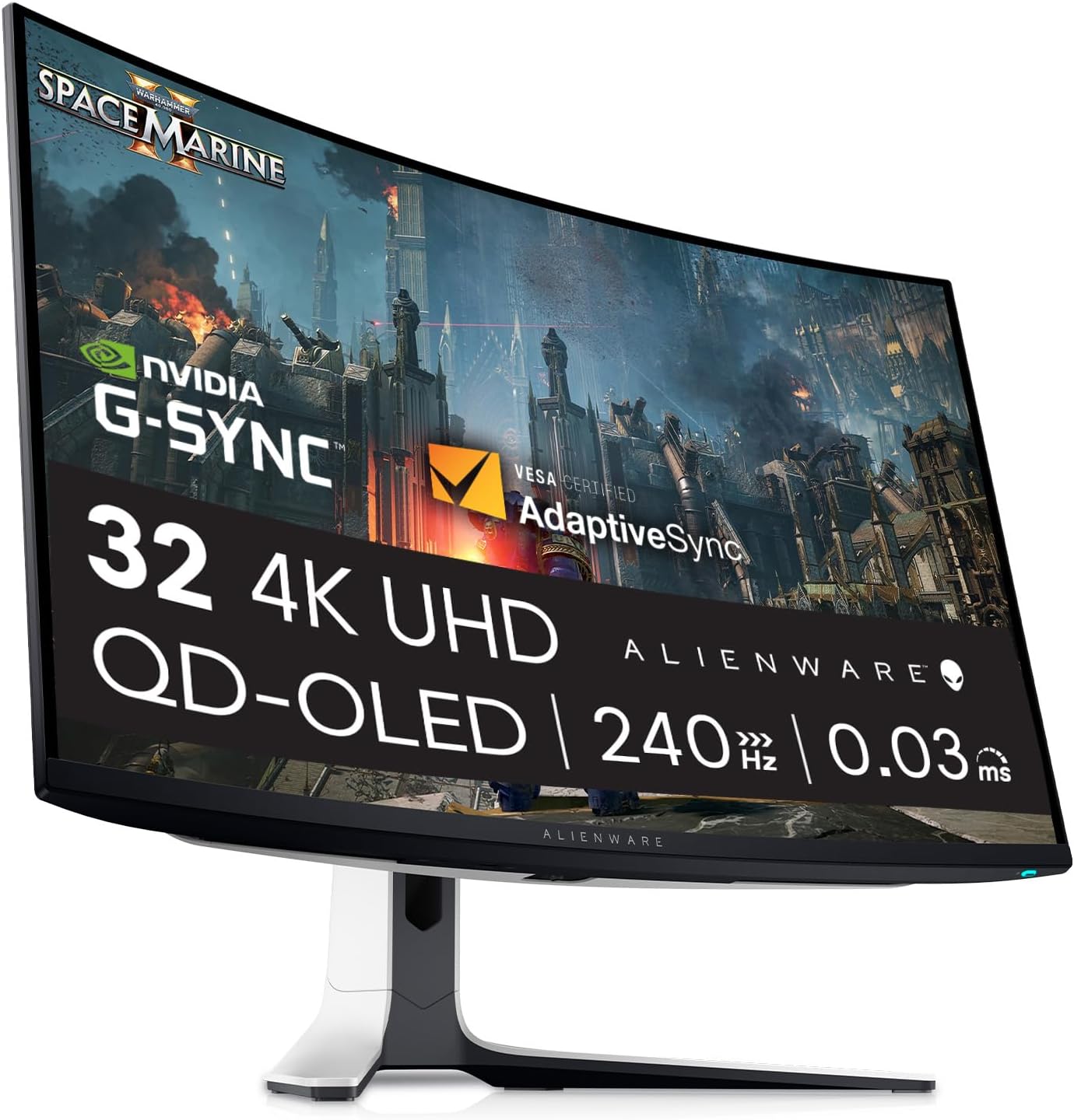 Alienware Aw3225Qf 32 Inch 4K Uhd Curved Gaming Monitor