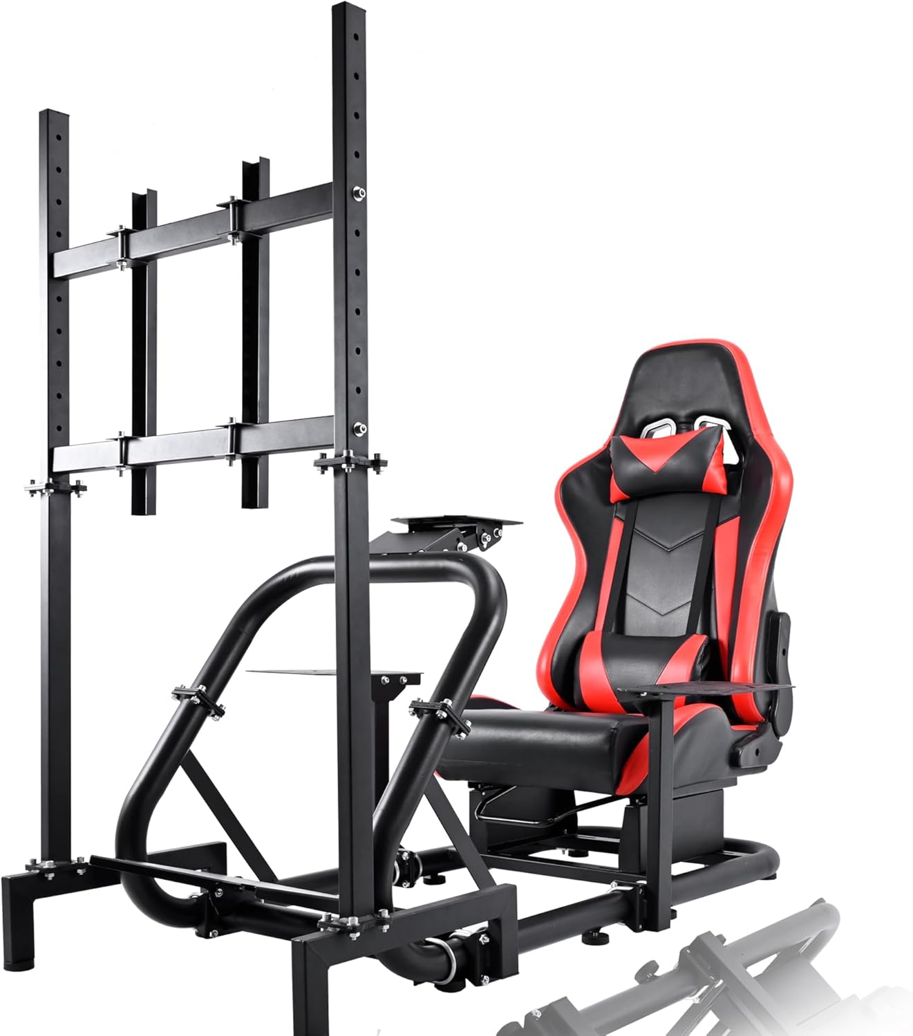 Anman Racing Simulator Cockpit Pro With Seat - Cockpit Tv Pro Red
