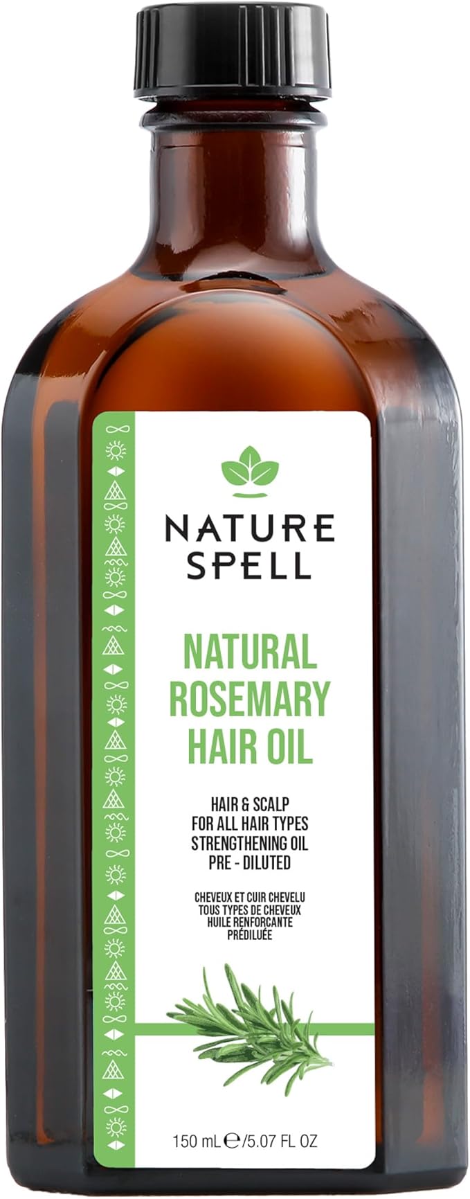 Nature Spell Rosemary Oil For Hair Growth - 150Ml Pre-Diluted Hair & Scalp Oil