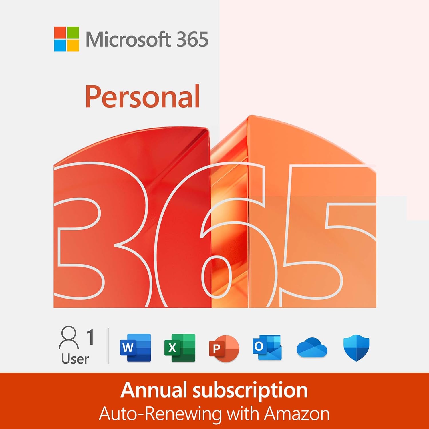 Microsoft 365 Personal 12-Month Subscription - 1Tb Cloud Storage, Word, Excel & Powerpoint For 1 User