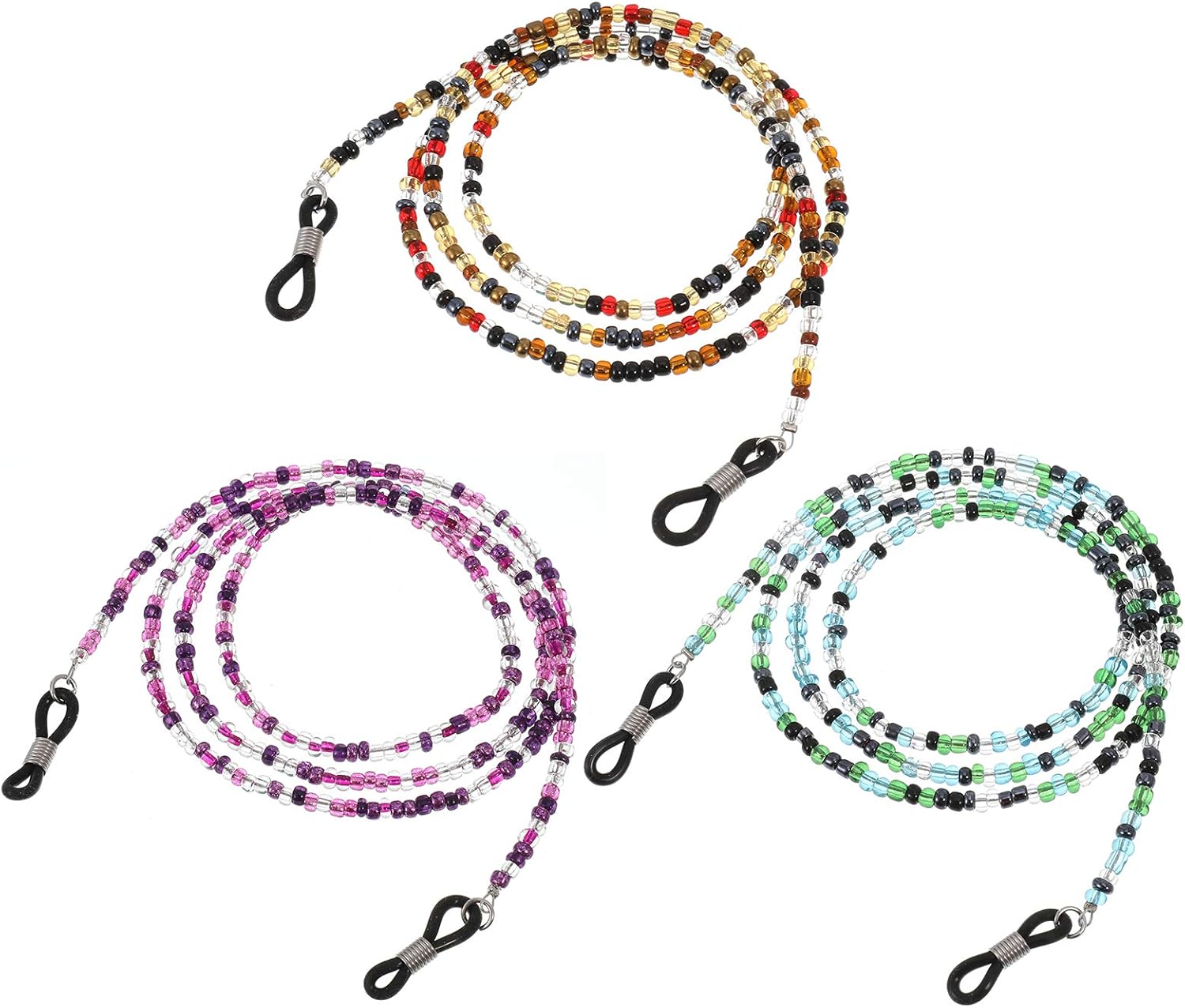 Fantesi 3Pcs Eyeglasses Chain Anti-Slip Spectacle Chain For Glasses