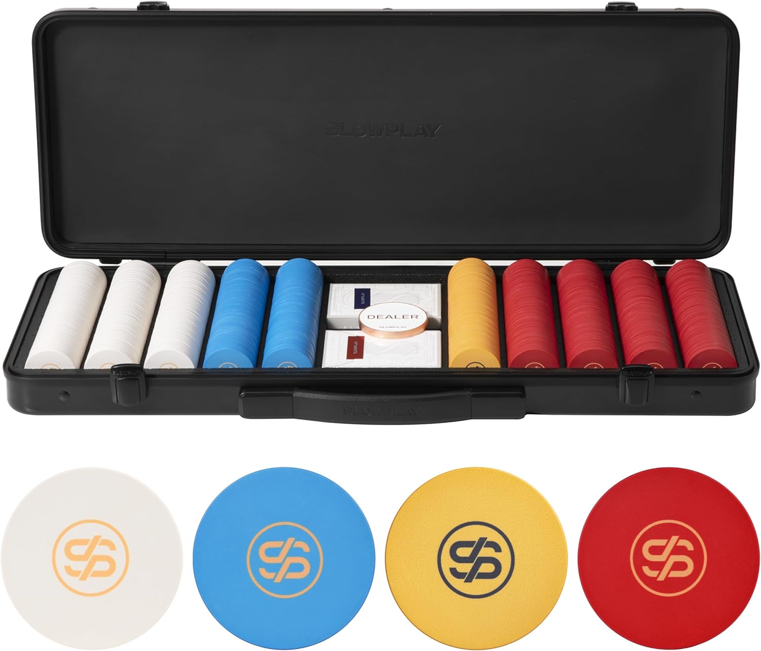 Slowplay Godel Ceramic Poker Chips Set, 500 Pcs, 43Mm & 12G Each