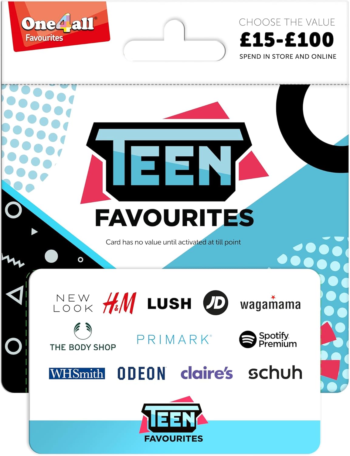 One4All Teen Favourites Gift Card - Uk Redemption Delivered By Post