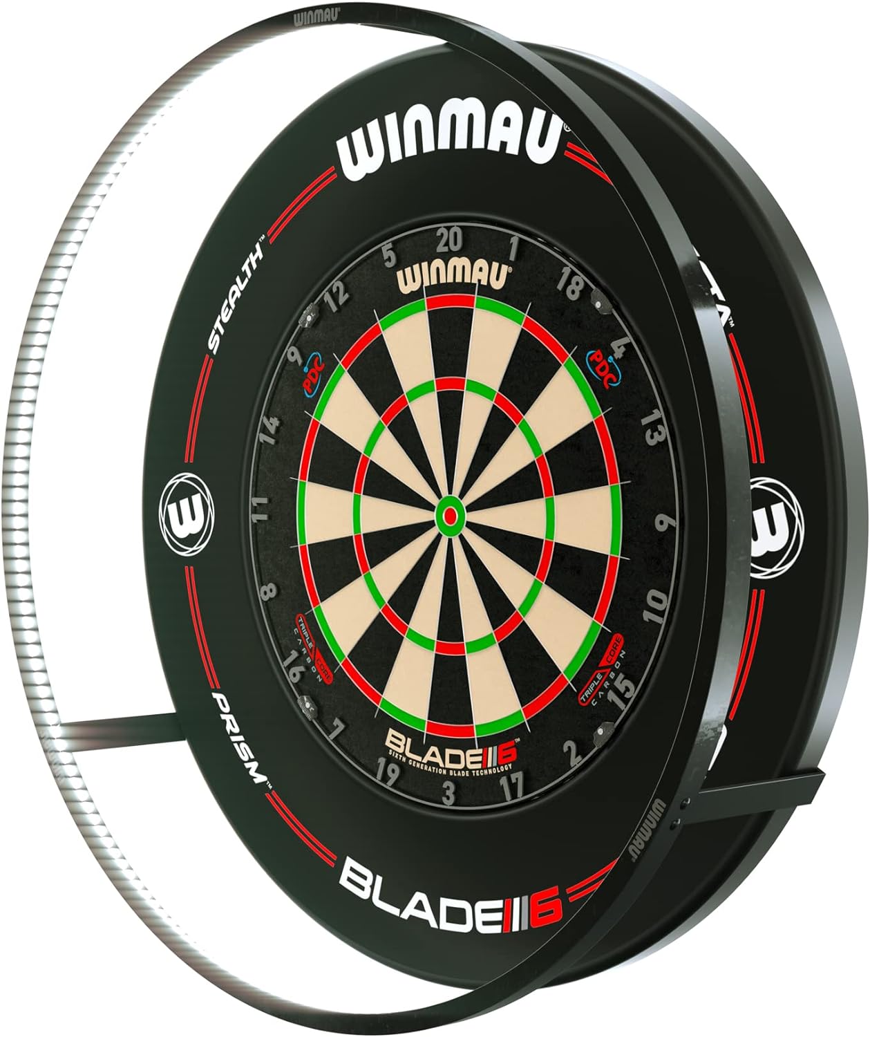 Winmau Plasma Dartboard Light - Original Black Professional Dart Accessory