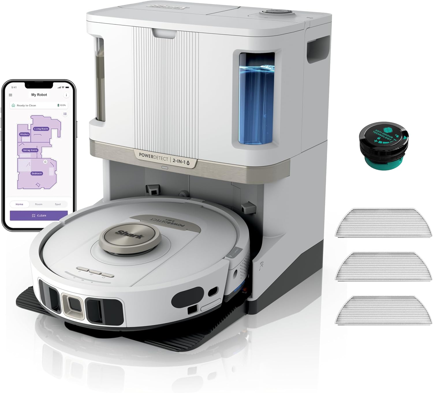 Shark Powerdetect Robot Vacuum And Mop Av2800Zeukwh - 60-Day Self-Emptying With 3D Lidar Navigation