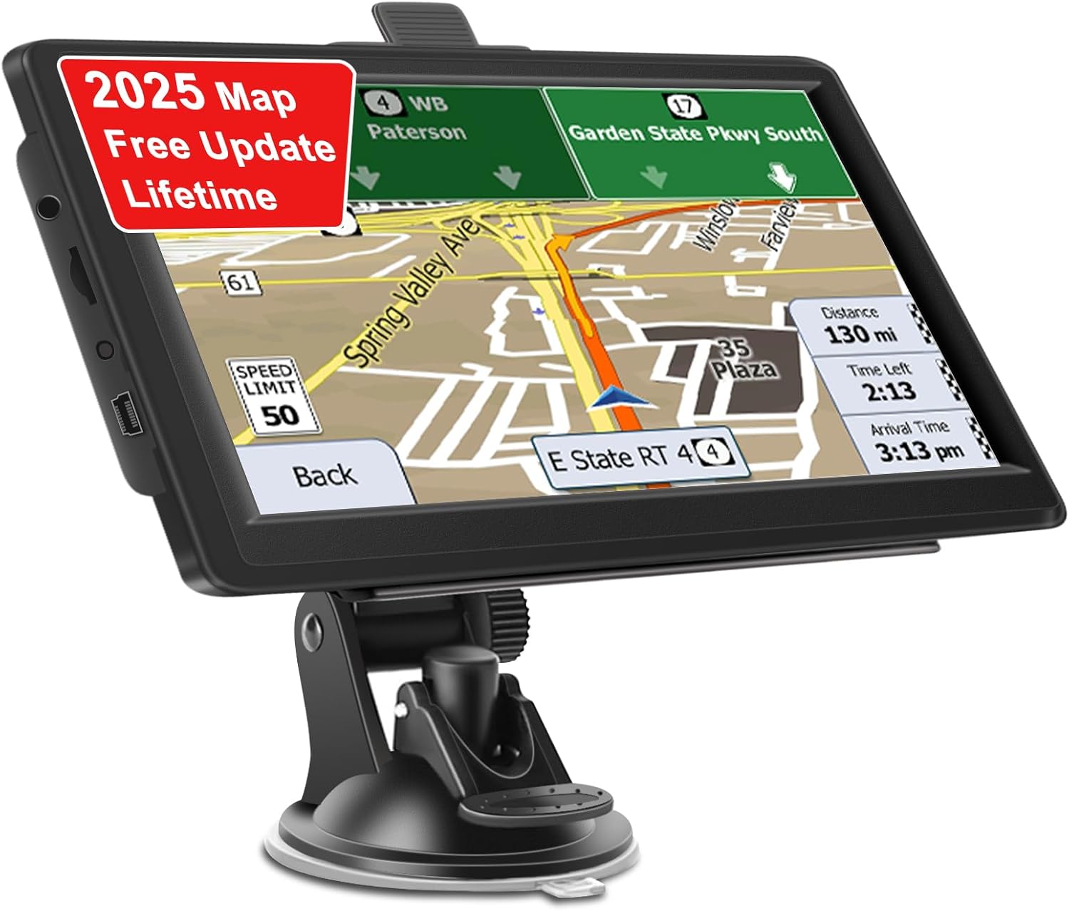 Virxcir 7 Inch Uk Sat Nav Gps Navigator With Lifetime Free Updates And Postcode Search For Cars, Trucks And Motorhomes