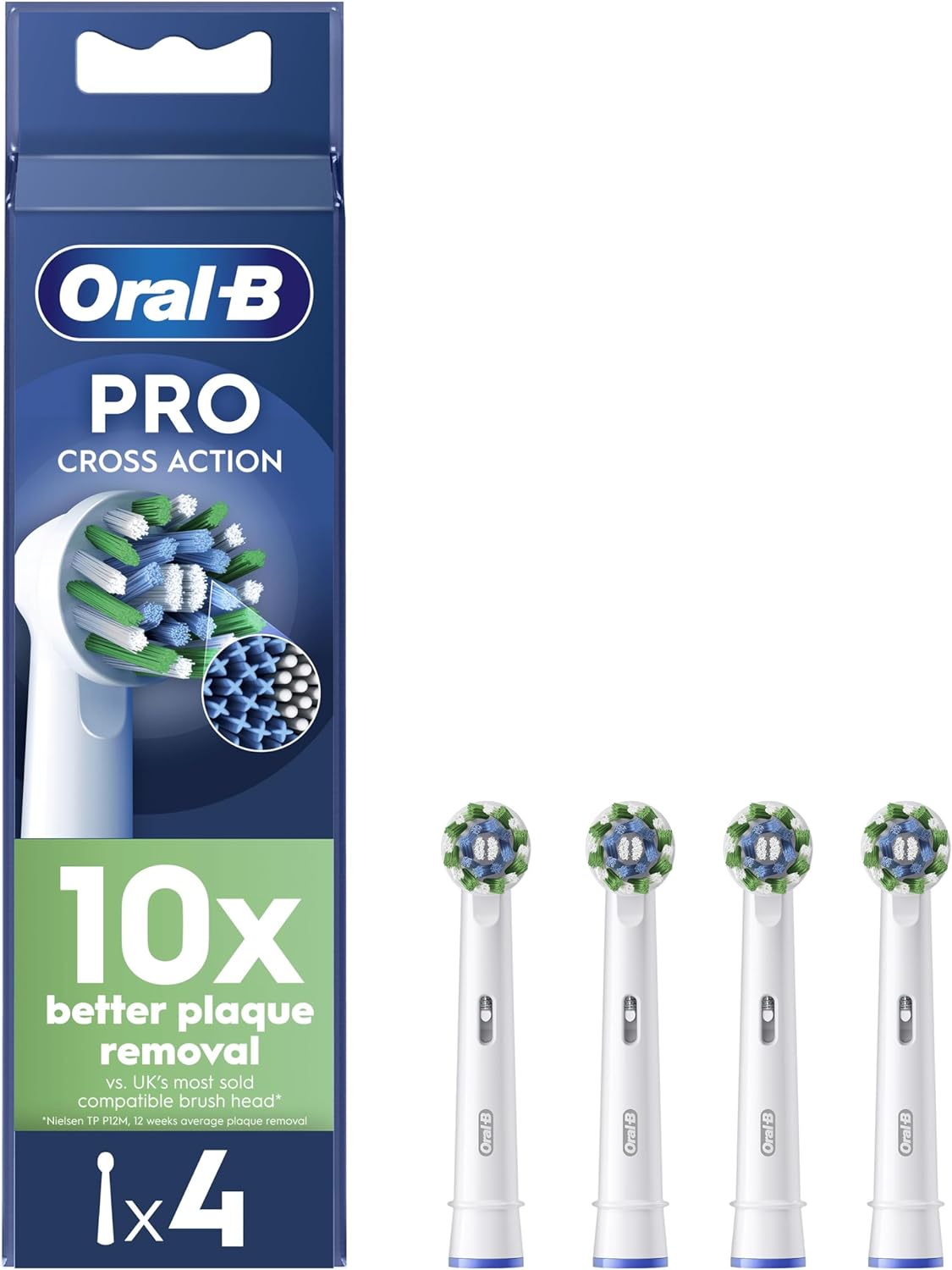 Oral-B Pro Cross Action Electric Toothbrush Head Pack Of 4