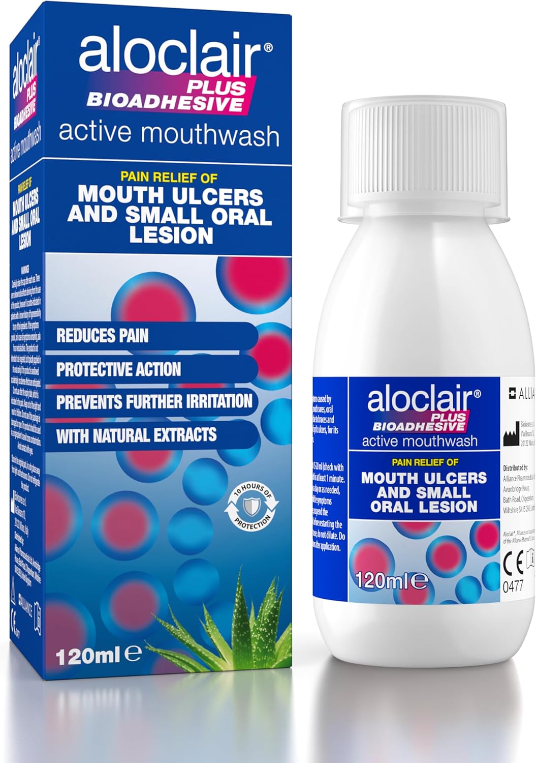 Aloclair Plus Bioadhesive Mouth Ulcer Treatment Mouthwash 120Ml