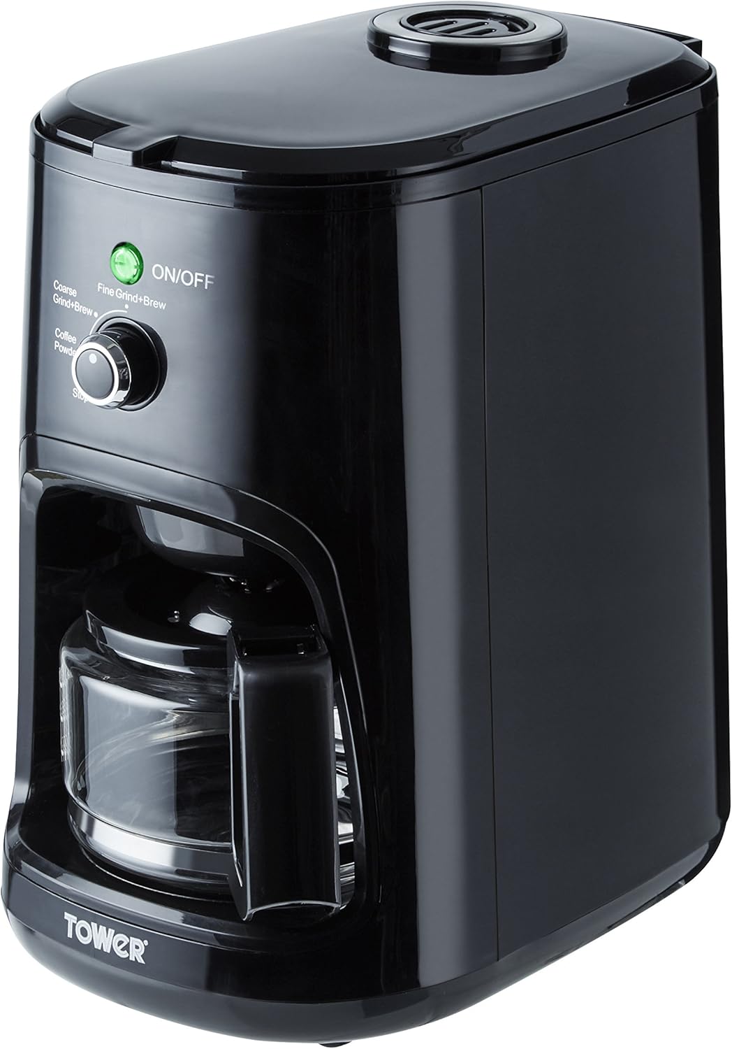 Tower T13005 Bean To Cup Coffee Maker, 900W, Black