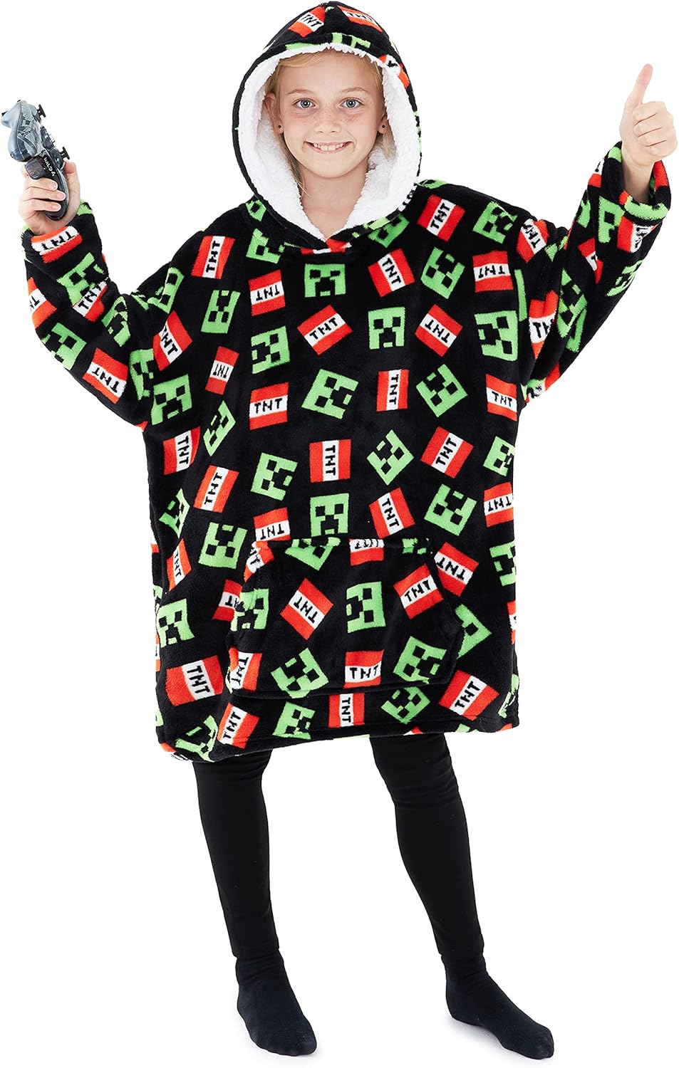 Minecraft Fleece Hoodie Blanket For Kids And Teenagers By Minecraft Official Merchandise