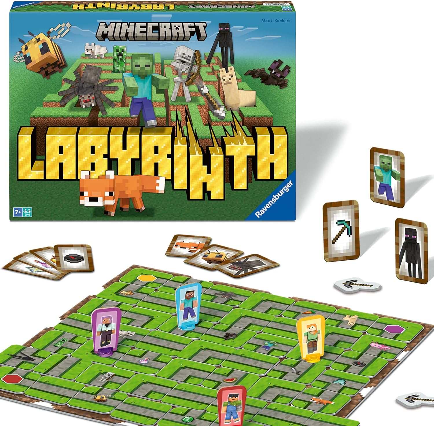 Ravensburger Minecraft Labyrinth Board Game - Moving Maze Edition For Kids And Families