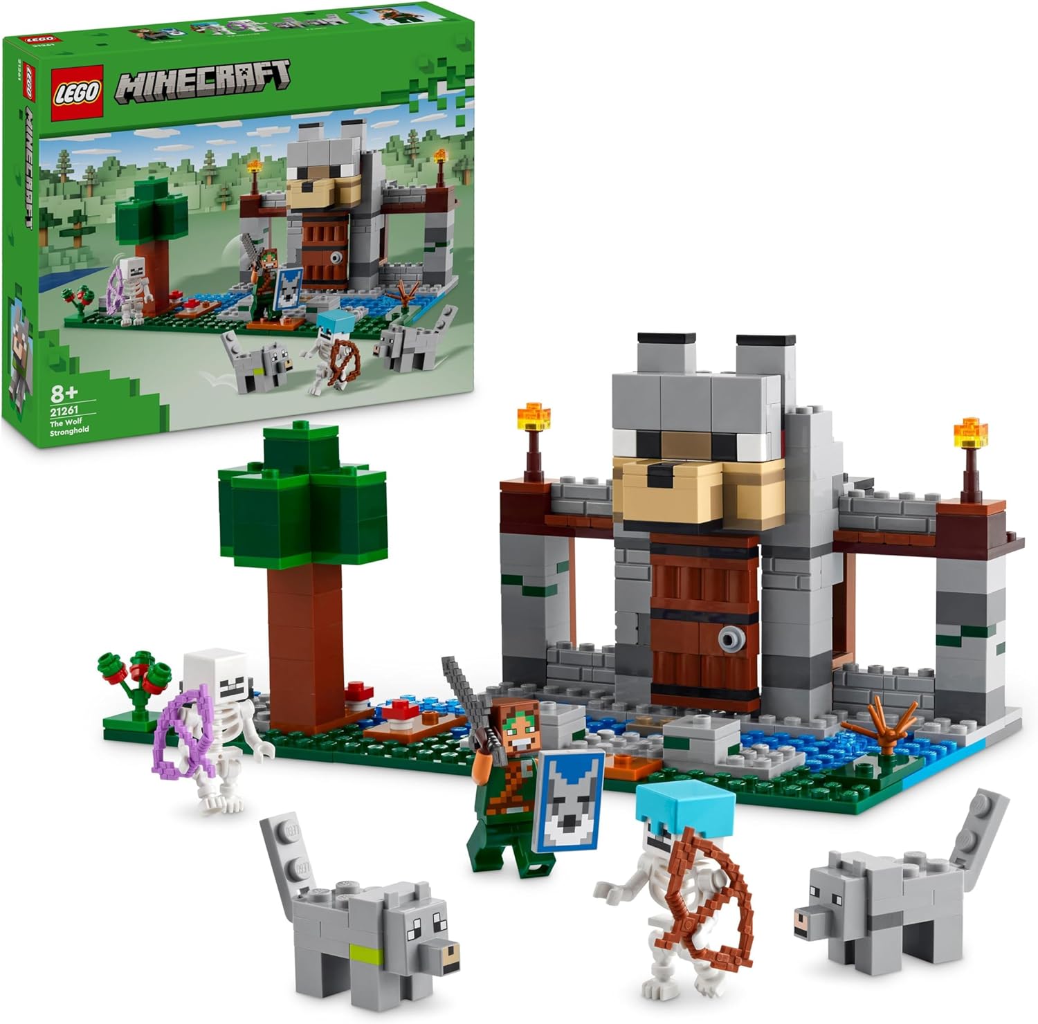 Lego Minecraft The Wolf Stronghold Fortress Set 21261