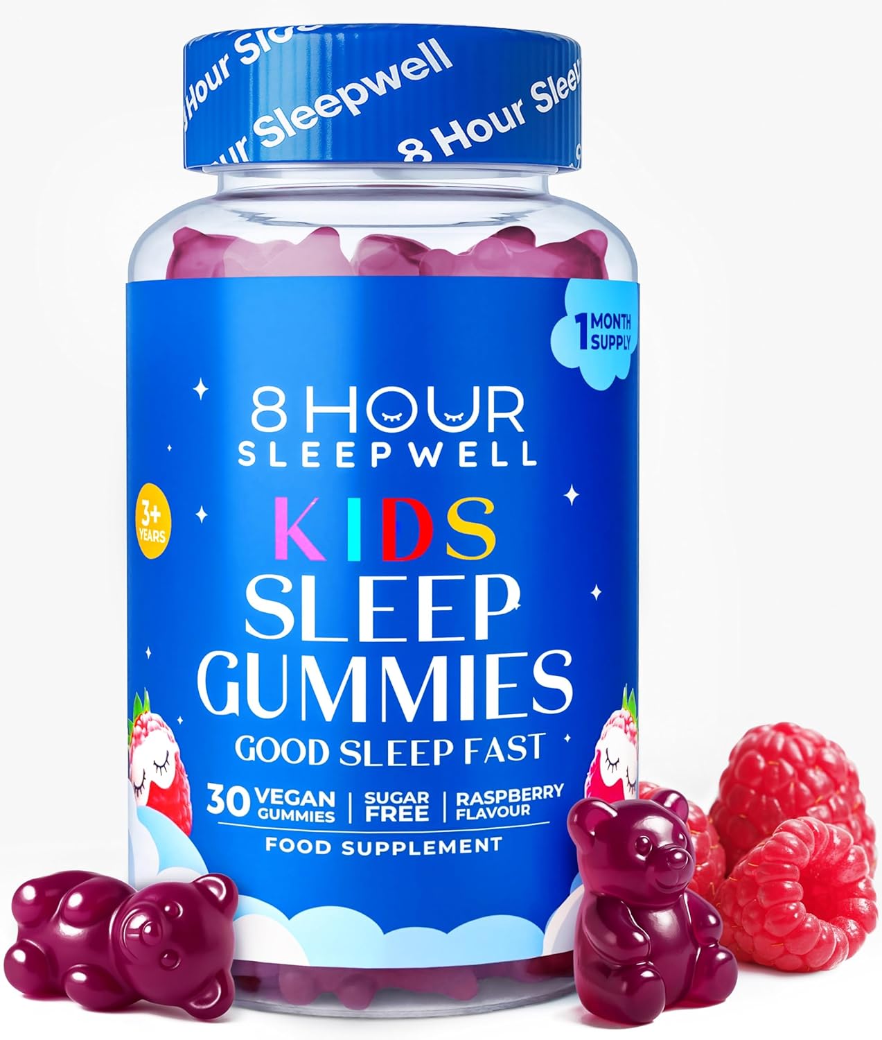 8 Hour Sleepwell Sleep Gummies For Kids - Gluten-Free, Vegan L-Theanine Supplement For Relaxation & Sleep Support