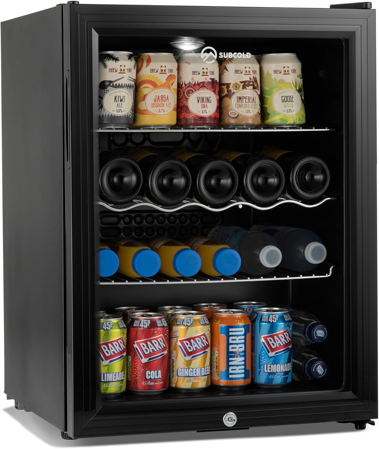 Subcold Super65 Led Table-Top Fridge - 65L Drinks Cooler With Lock And Advanced Compressor Cooling Technology