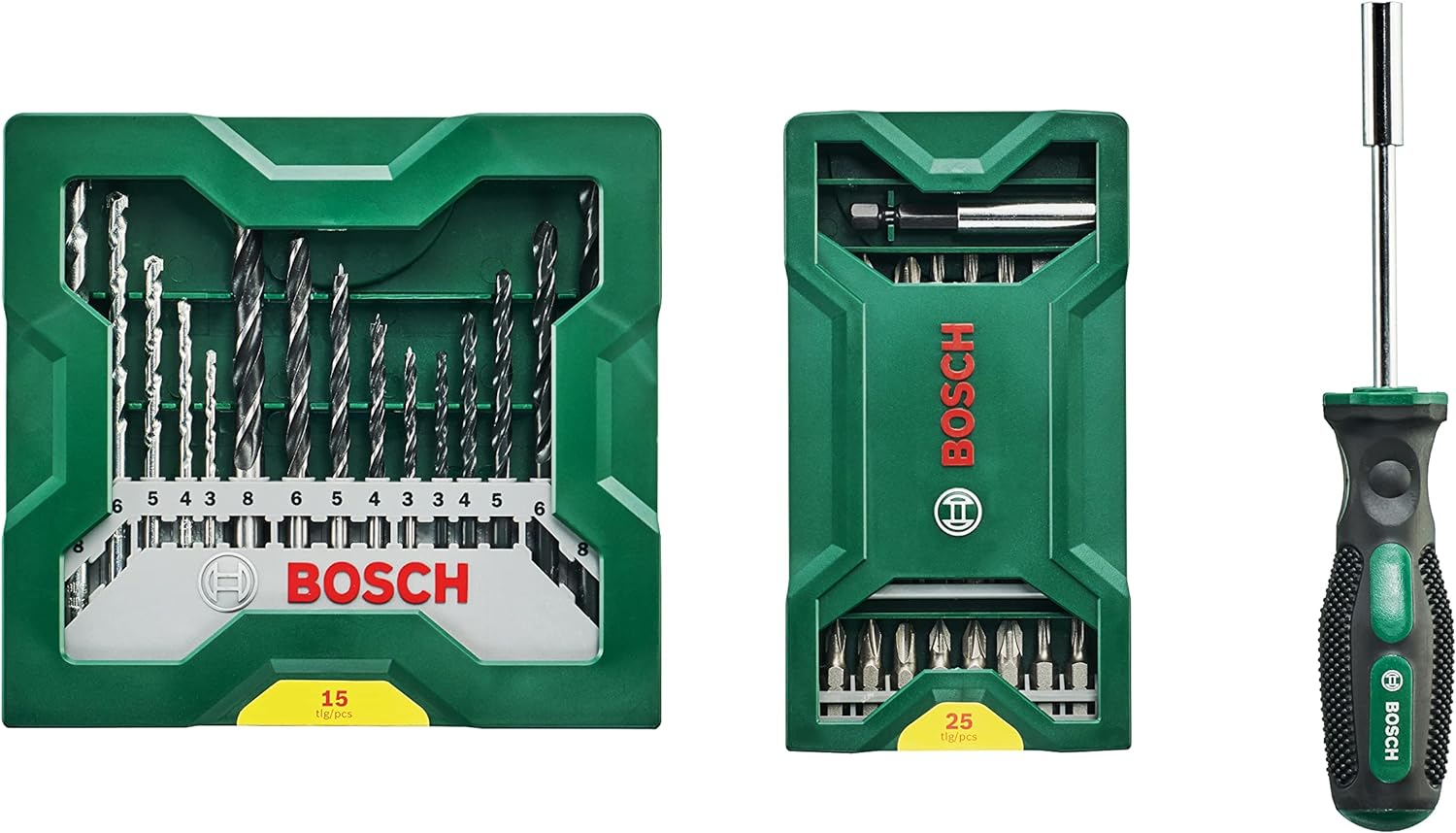 Bosch Professional 25 + 15 + 1 Mini-X-Line Set Plus Handle Drill And Screwdriver Bits