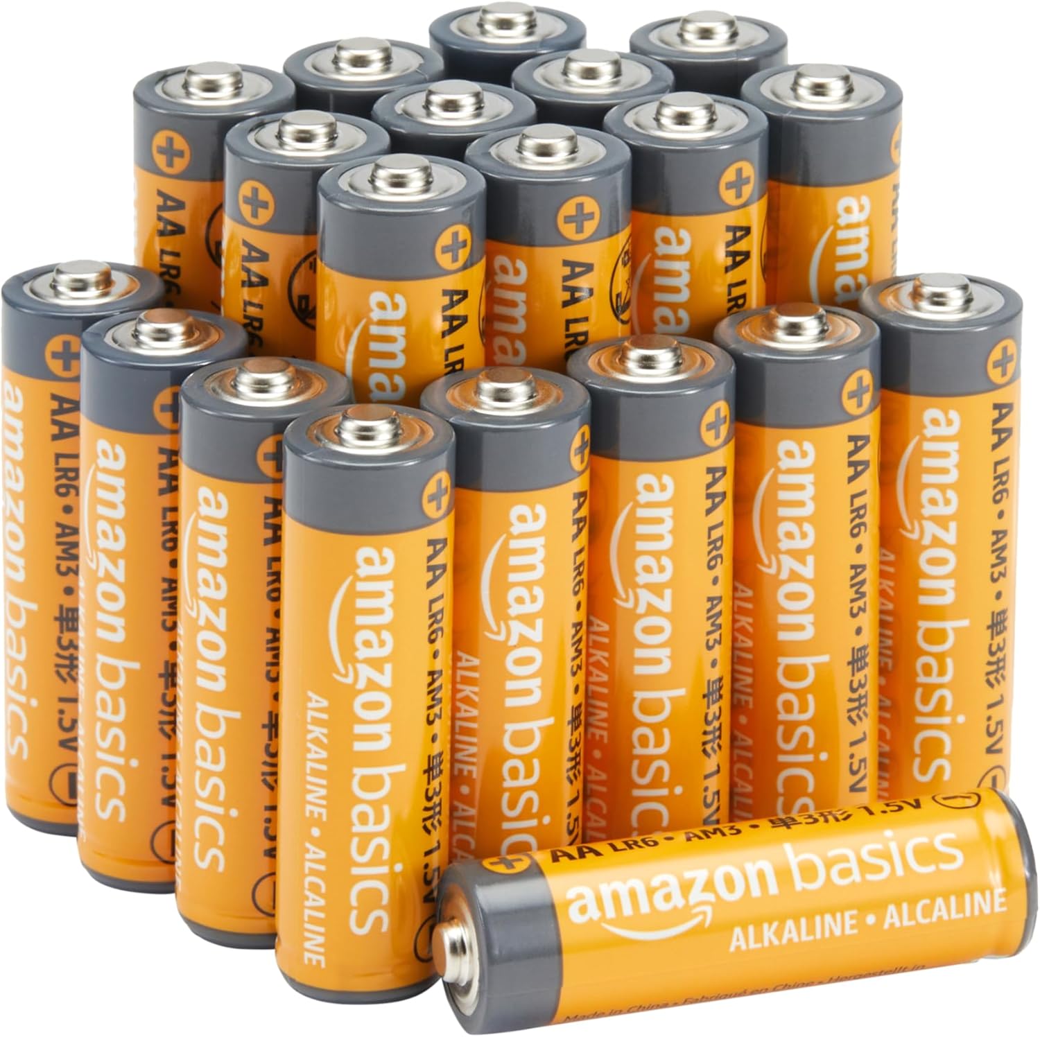 Amazon Basics Aa 1.5 Volt Performance Alkaline Batteries, 20-Pack