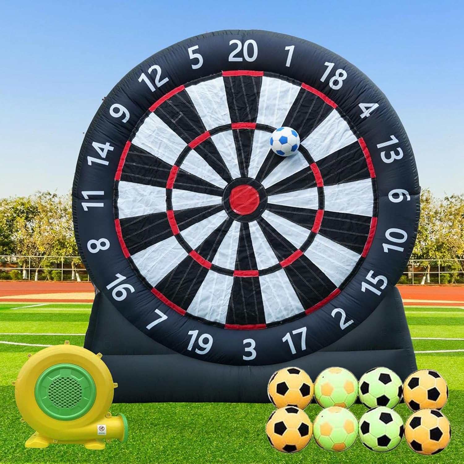 Ylpddmm 10Ft Giant Inflatable Soccer Dart Board Game Set